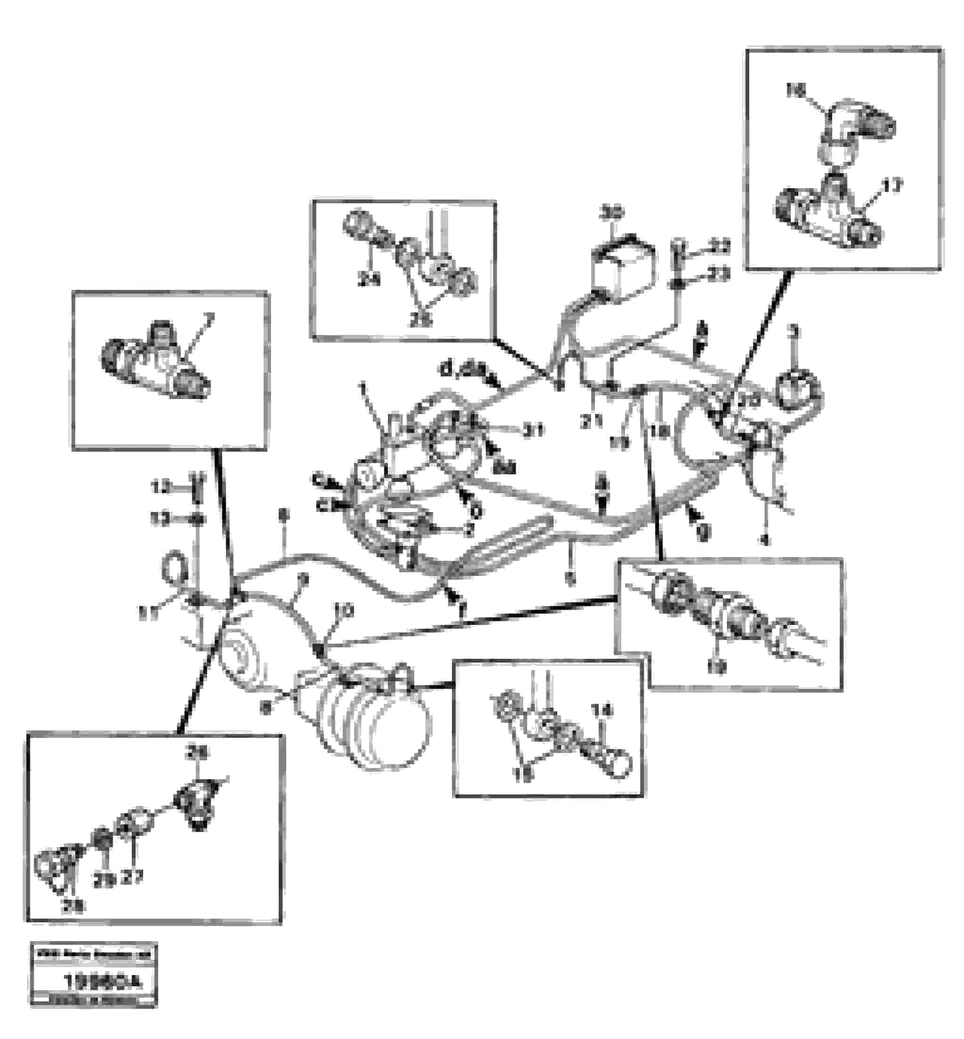 Схема запчастей Volvo L50 - 35166 Brake system L50 L50 S/N -6400/-60300 USA