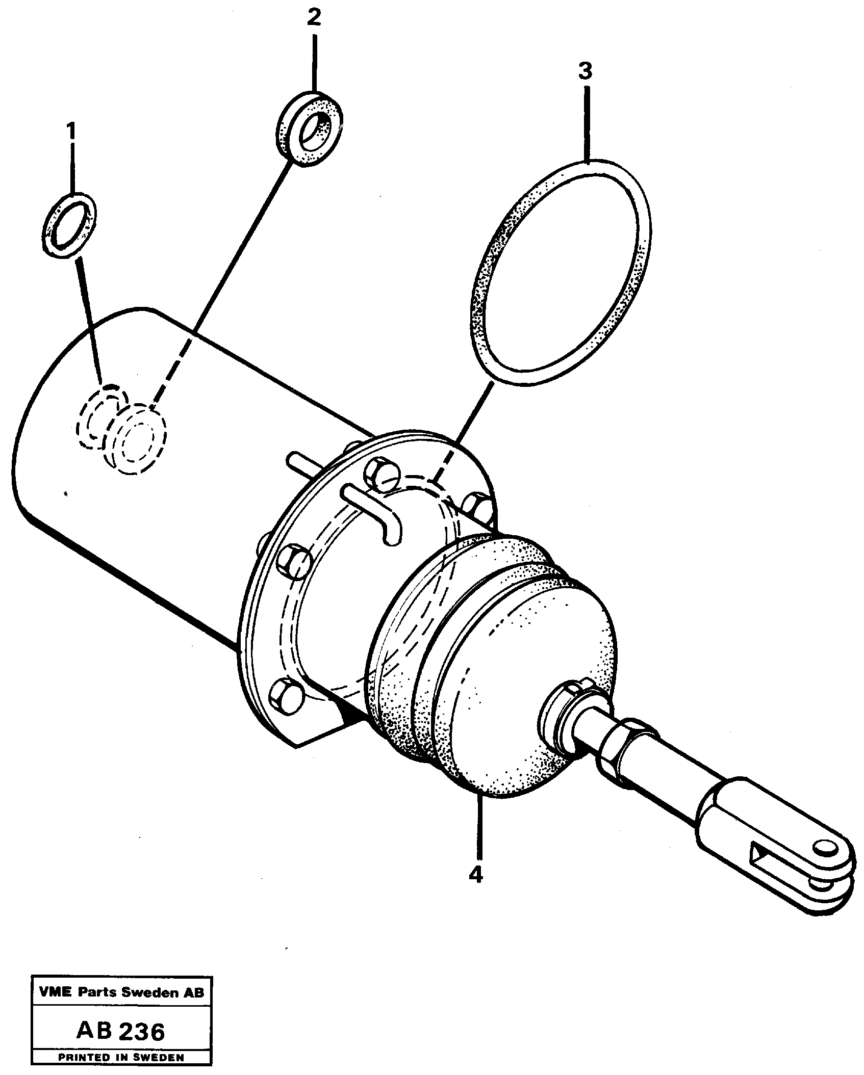 Схема запчастей Volvo L50 - 13596 Spring-brake cylinder L50 L50 S/N 6401- / 60301- USA