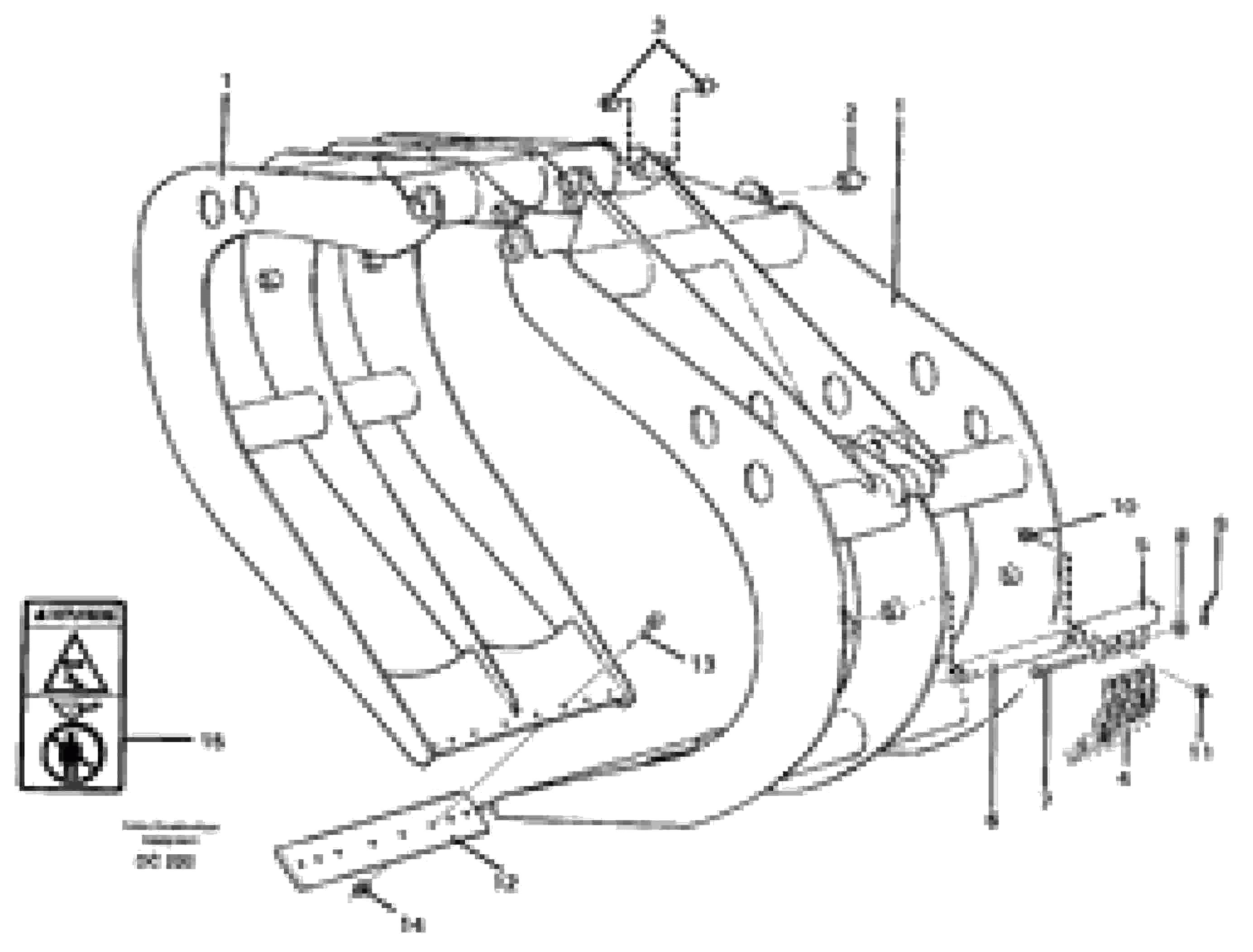 Схема запчастей Volvo L50 - 66584 Grapple ATTACHMENTS ATTACHMENTS WHEEL LOADERS GEN. - C