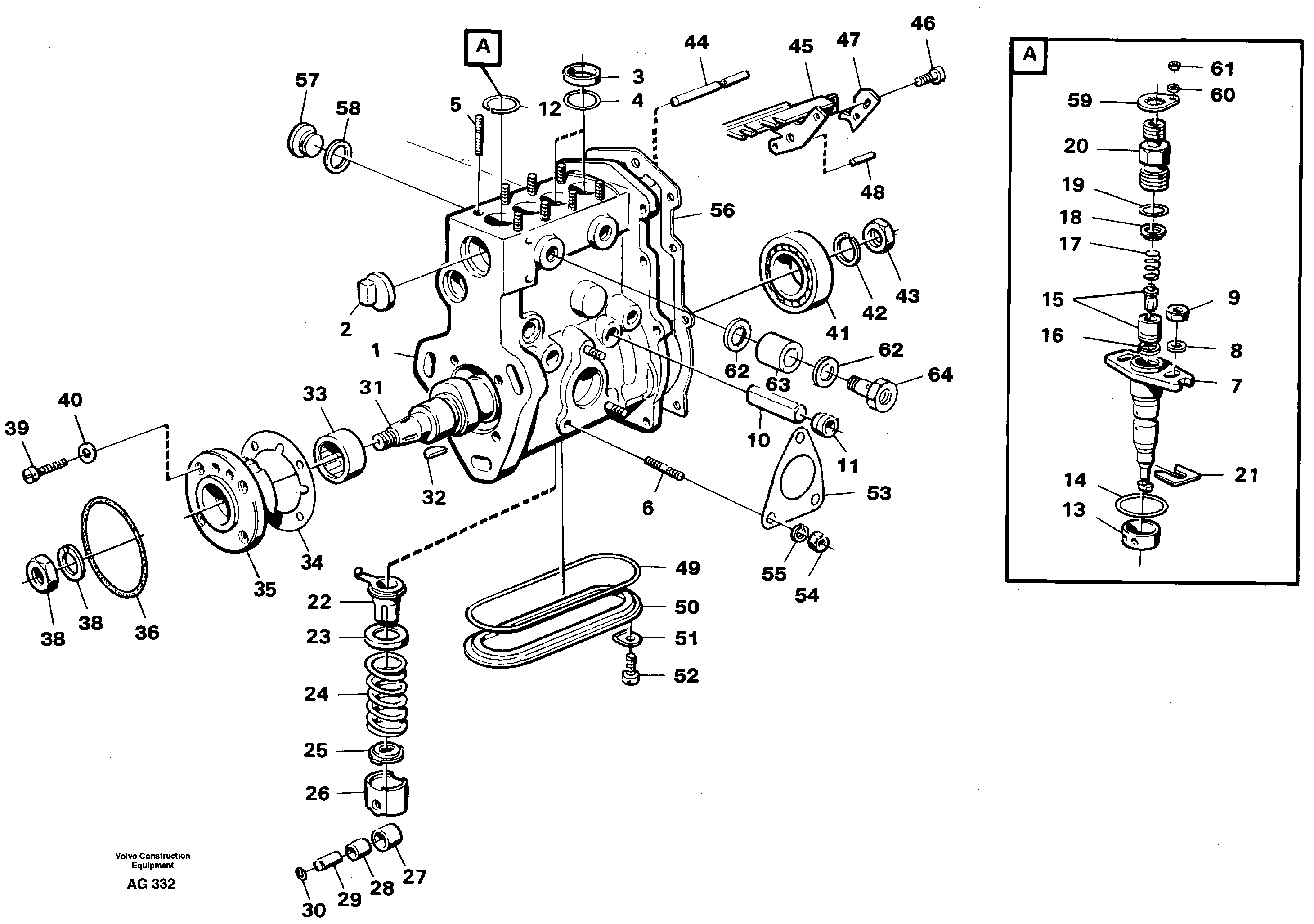 Схема запчастей Volvo L50B - 90237 Насос L50B/L50C VOLVO BM VOLVO BM L50B/L50C SER NO - 10966