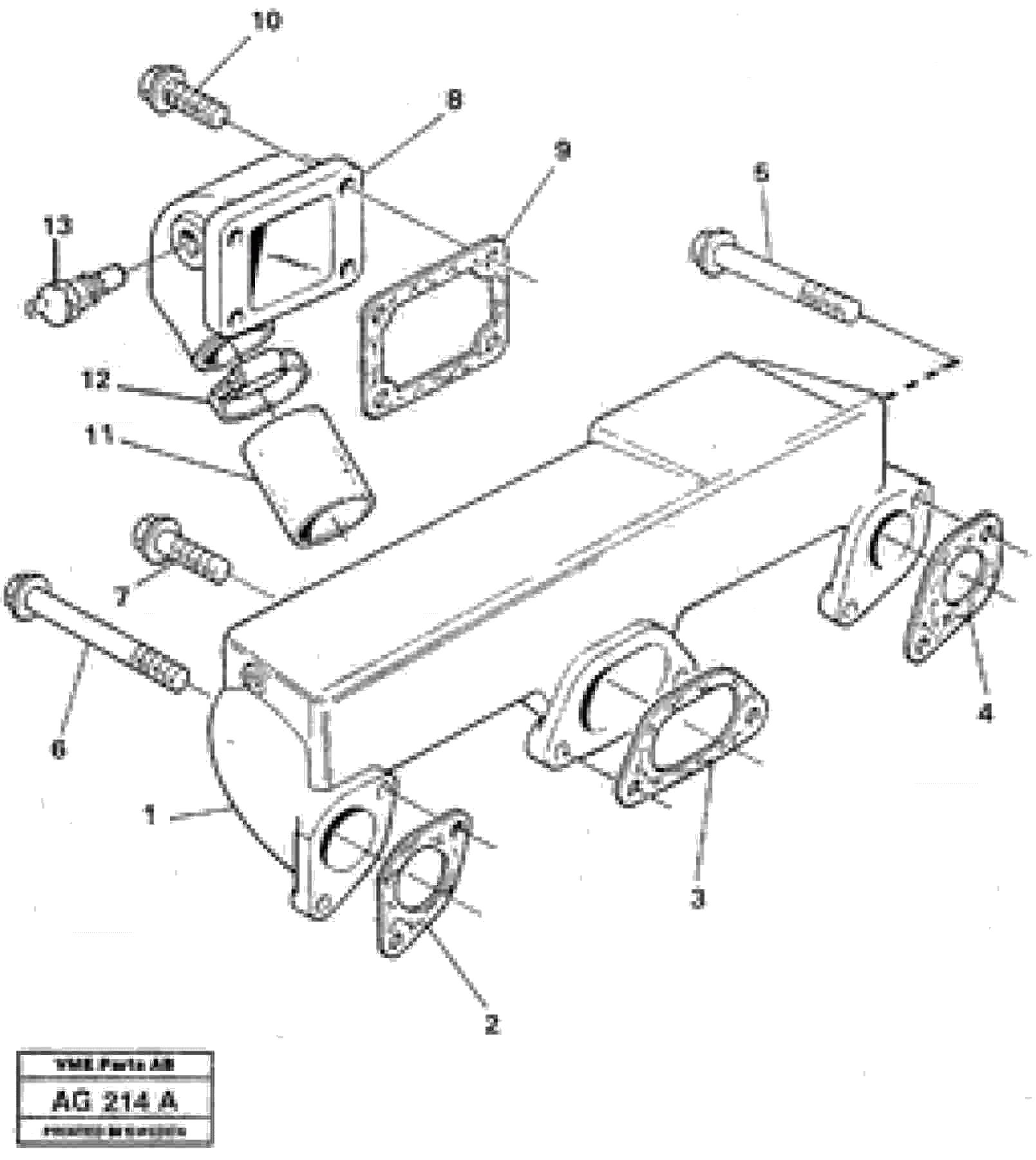 Схема запчастей Volvo L50B - 29685 Inlet manifold L50B/L50C VOLVO BM VOLVO BM L50B/L50C SER NO - 10966