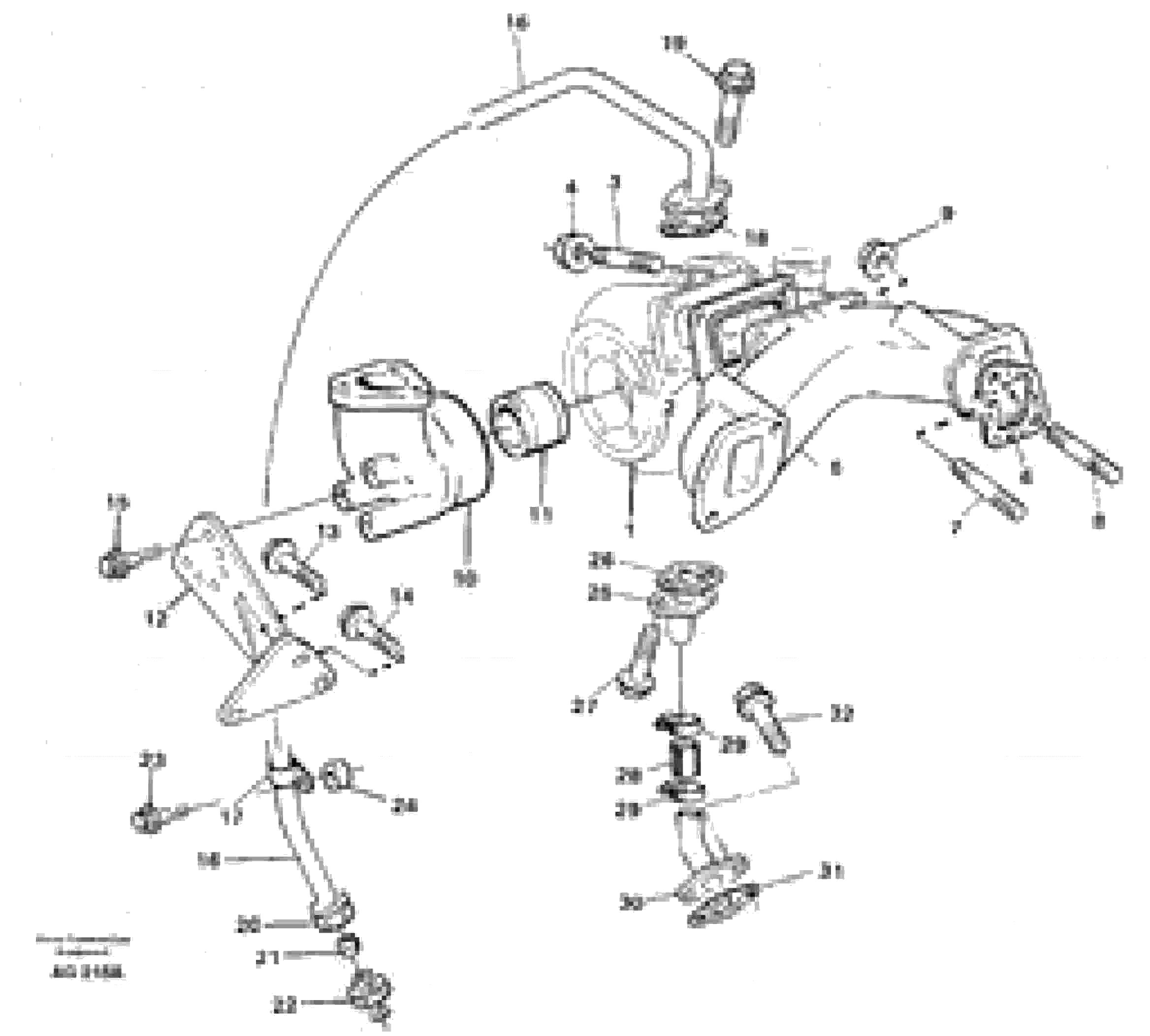 Схема запчастей Volvo L50B - 51473 Turbo charger Mounting L50B/L50C VOLVO BM VOLVO BM L50B/L50C SER NO - 10966