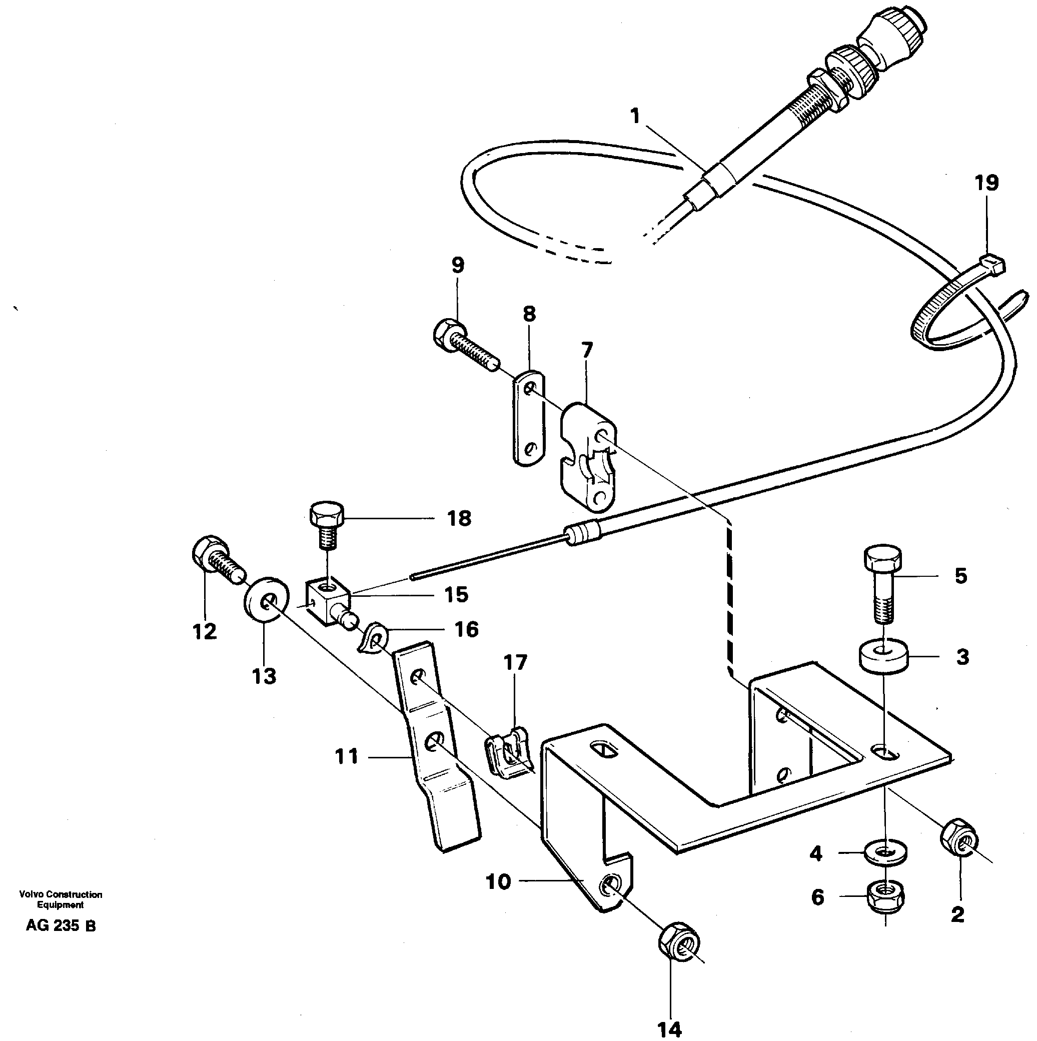 Схема запчастей Volvo L50B - 52062 Hand throttle L50B/L50C VOLVO BM VOLVO BM L50B/L50C SER NO - 10966