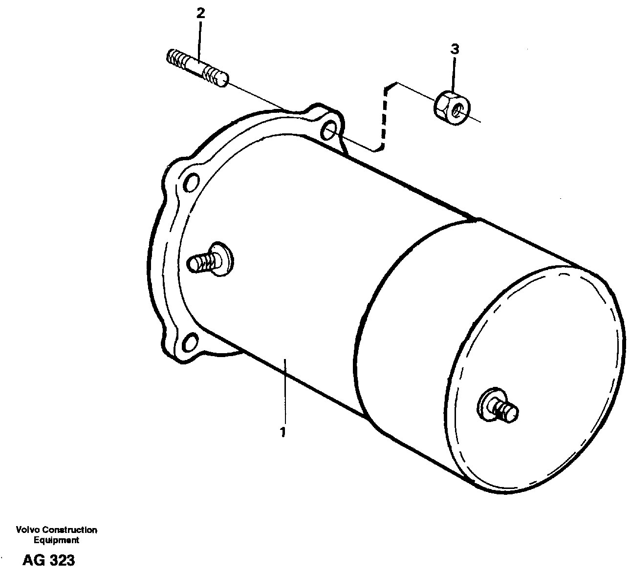 Схема запчастей Volvo L50B - 29697 Starter motor, mounting L50B/L50C VOLVO BM VOLVO BM L50B/L50C SER NO - 10966