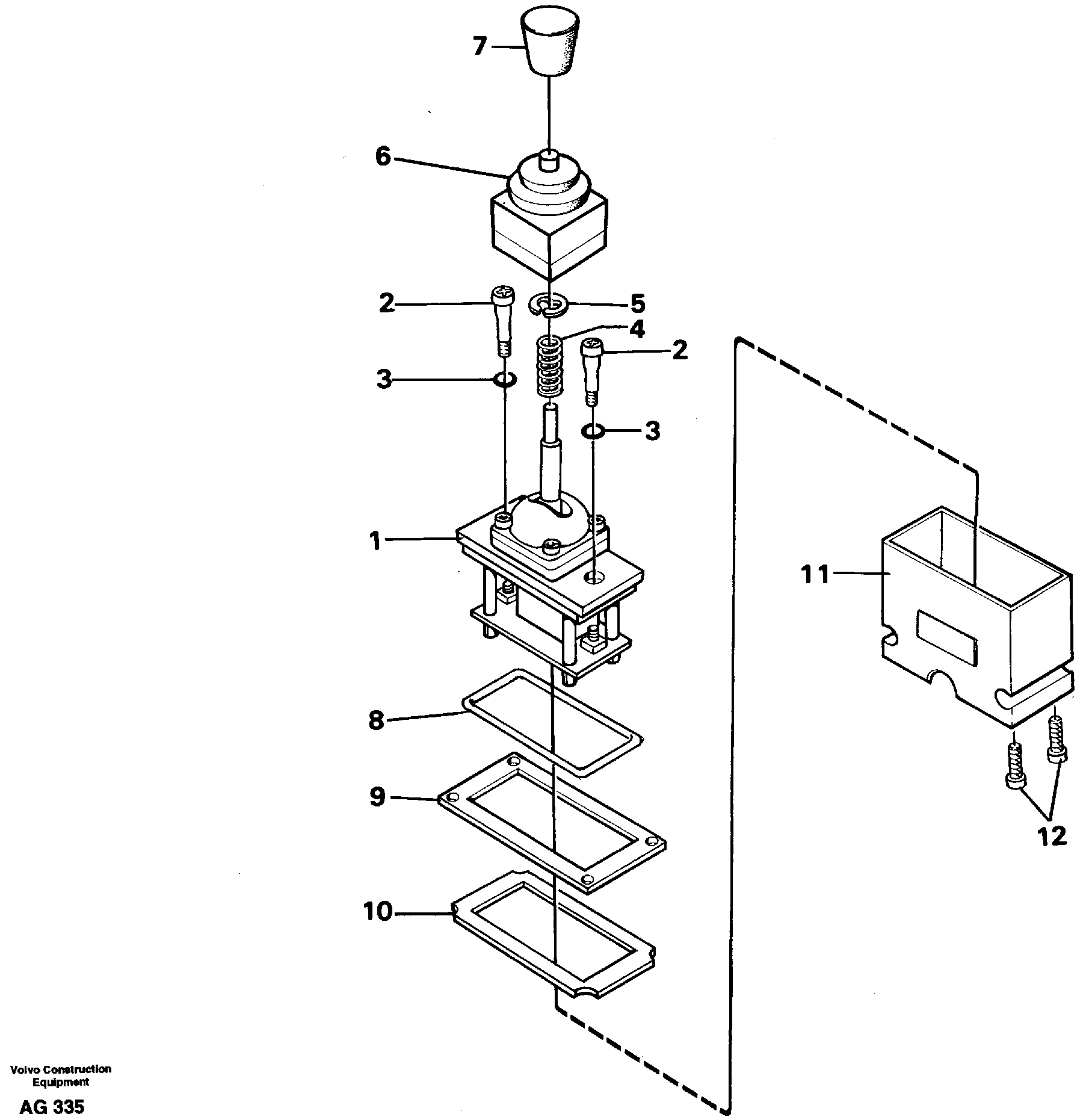 Схема запчастей Volvo L50B - 29704 Control lever L50B/L50C VOLVO BM VOLVO BM L50B/L50C SER NO - 10966