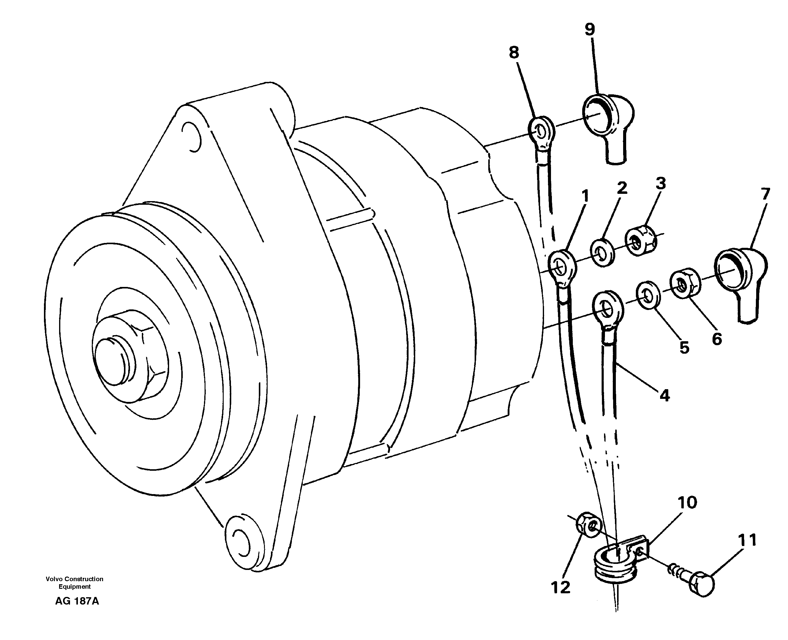 Схема запчастей Volvo L50B - 28445 Cable harness Alternator L50B/L50C VOLVO BM VOLVO BM L50B/L50C SER NO - 10966