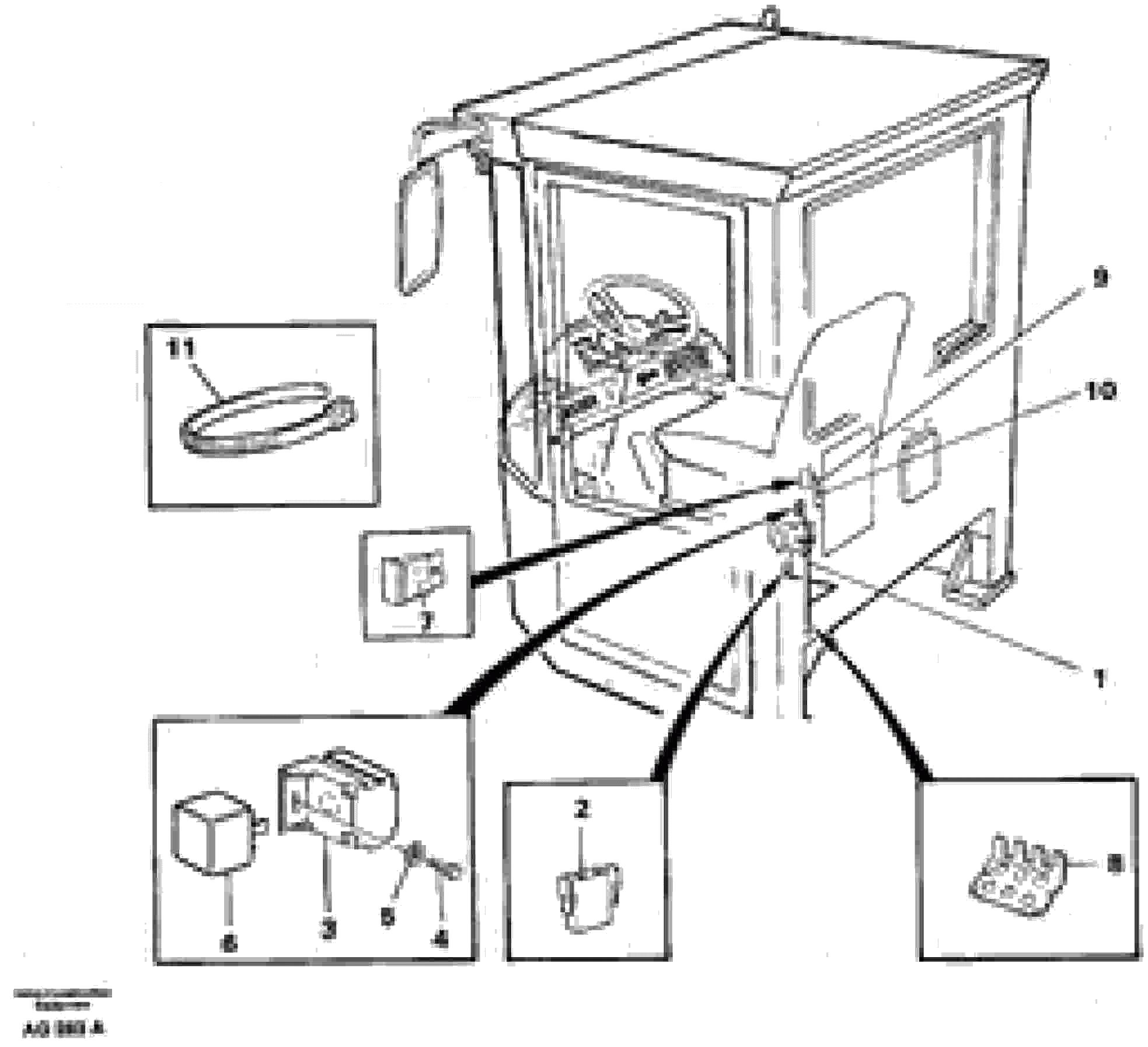 Схема запчастей Volvo L50B - 5389 Cable harness, air-suspensioned seat L50B/L50C VOLVO BM VOLVO BM L50B/L50C SER NO - 10966