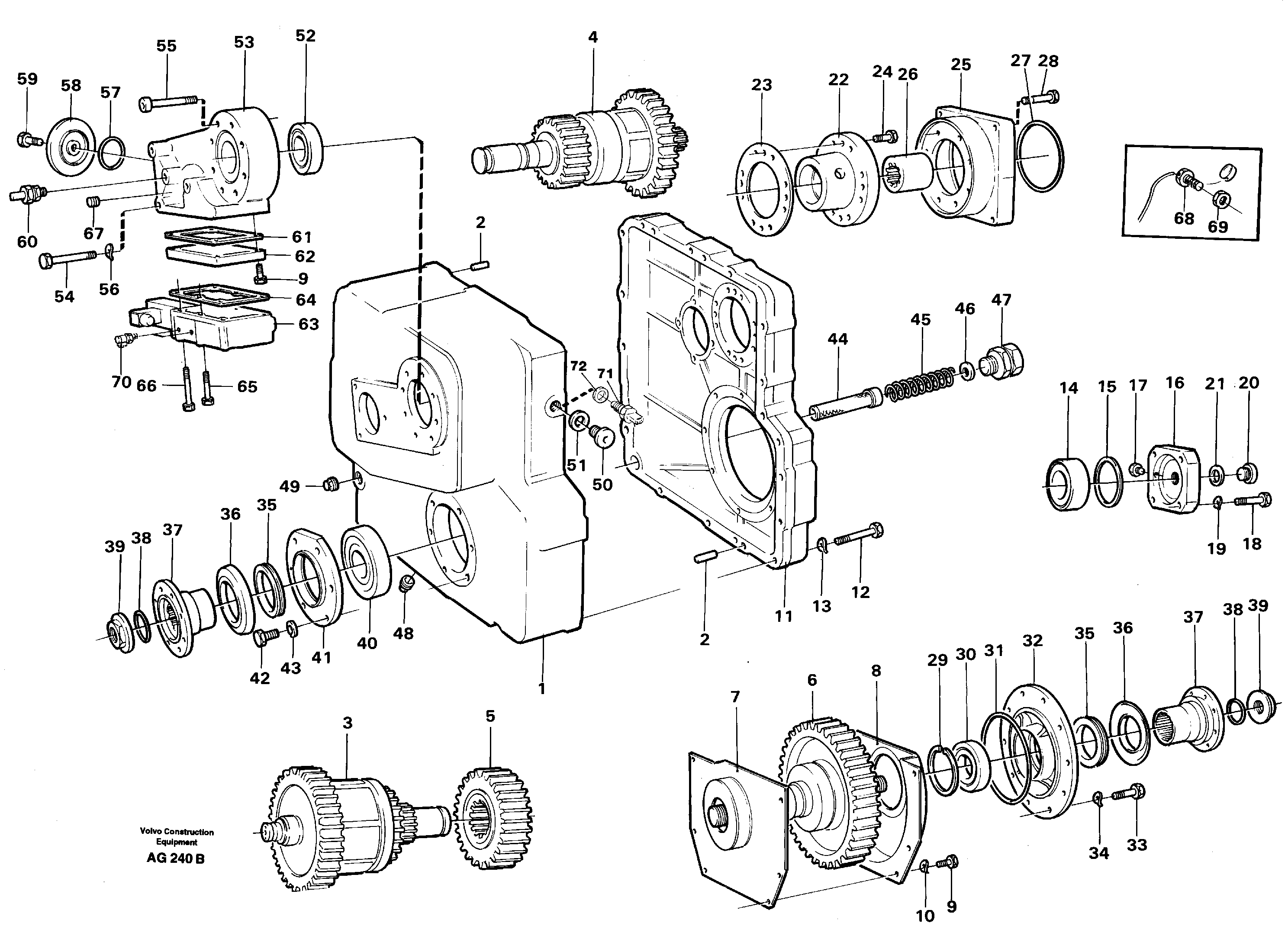 Схема запчастей Volvo L50B - 63347 Hydraulic transmission L50B/L50C VOLVO BM VOLVO BM L50B/L50C SER NO - 10966