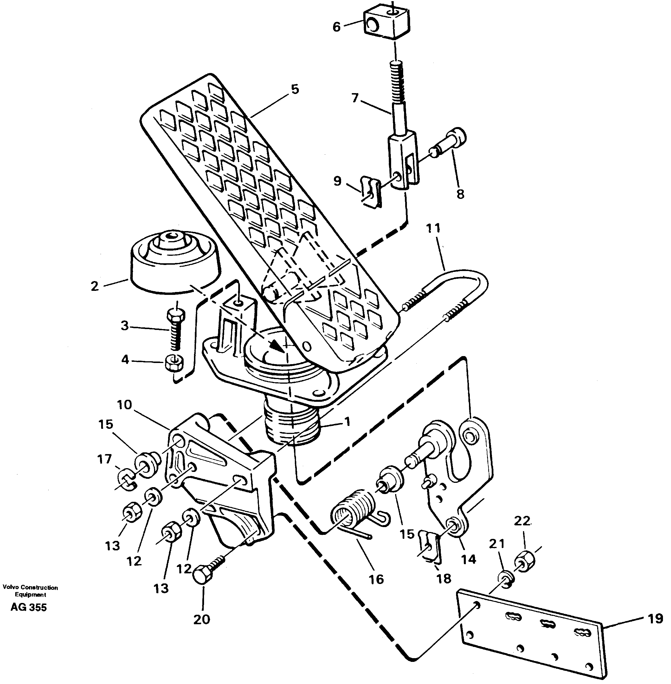 Схема запчастей Volvo L50B - 82418 Pedal L50B/L50C VOLVO BM VOLVO BM L50B/L50C SER NO - 10966