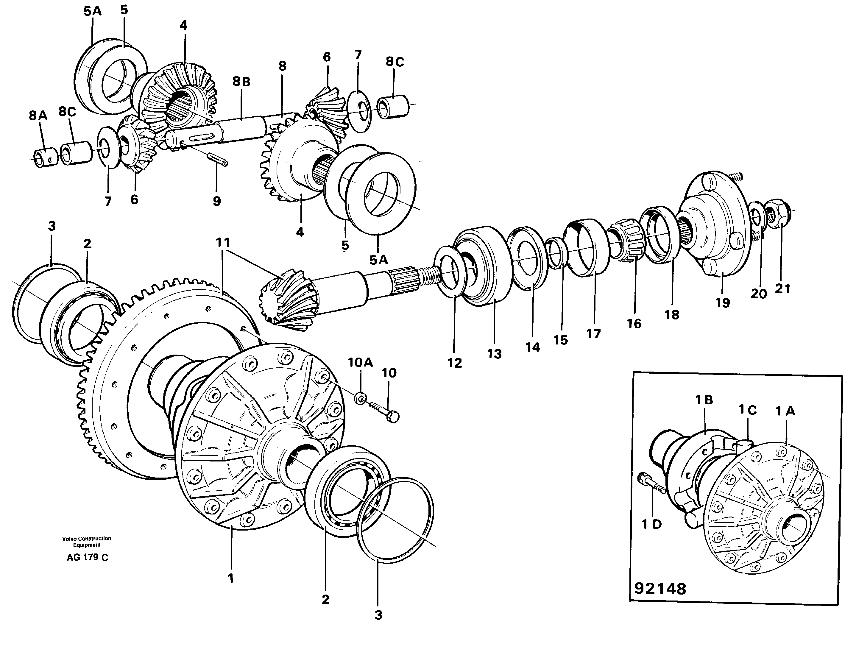 Схема запчастей Volvo L50B - 97635 Final drive L50B/L50C VOLVO BM VOLVO BM L50B/L50C SER NO - 10966