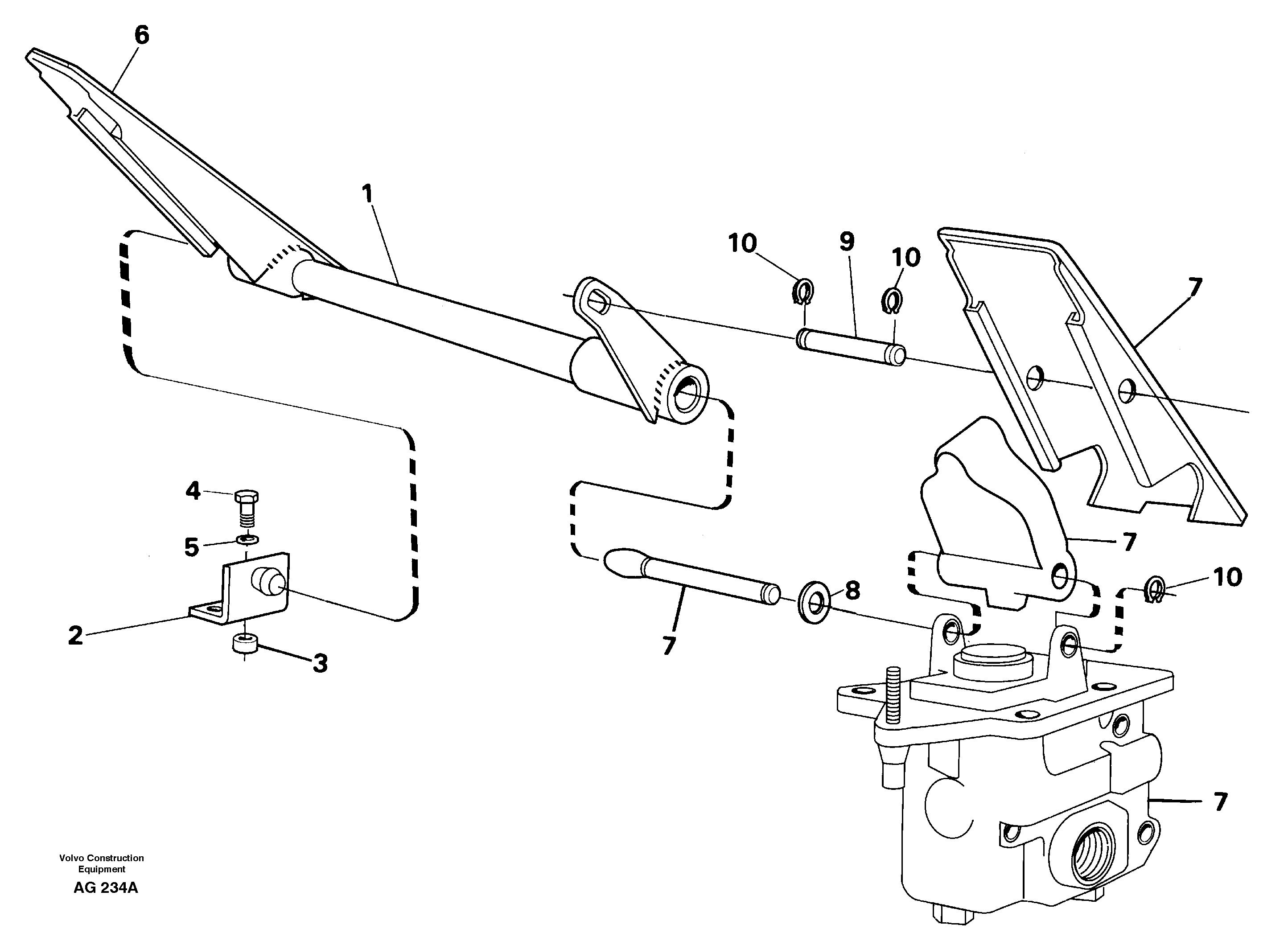 Схема запчастей Volvo L50B - 51540 Dual brake pedals L50B/L50C VOLVO BM VOLVO BM L50B/L50C SER NO - 10966