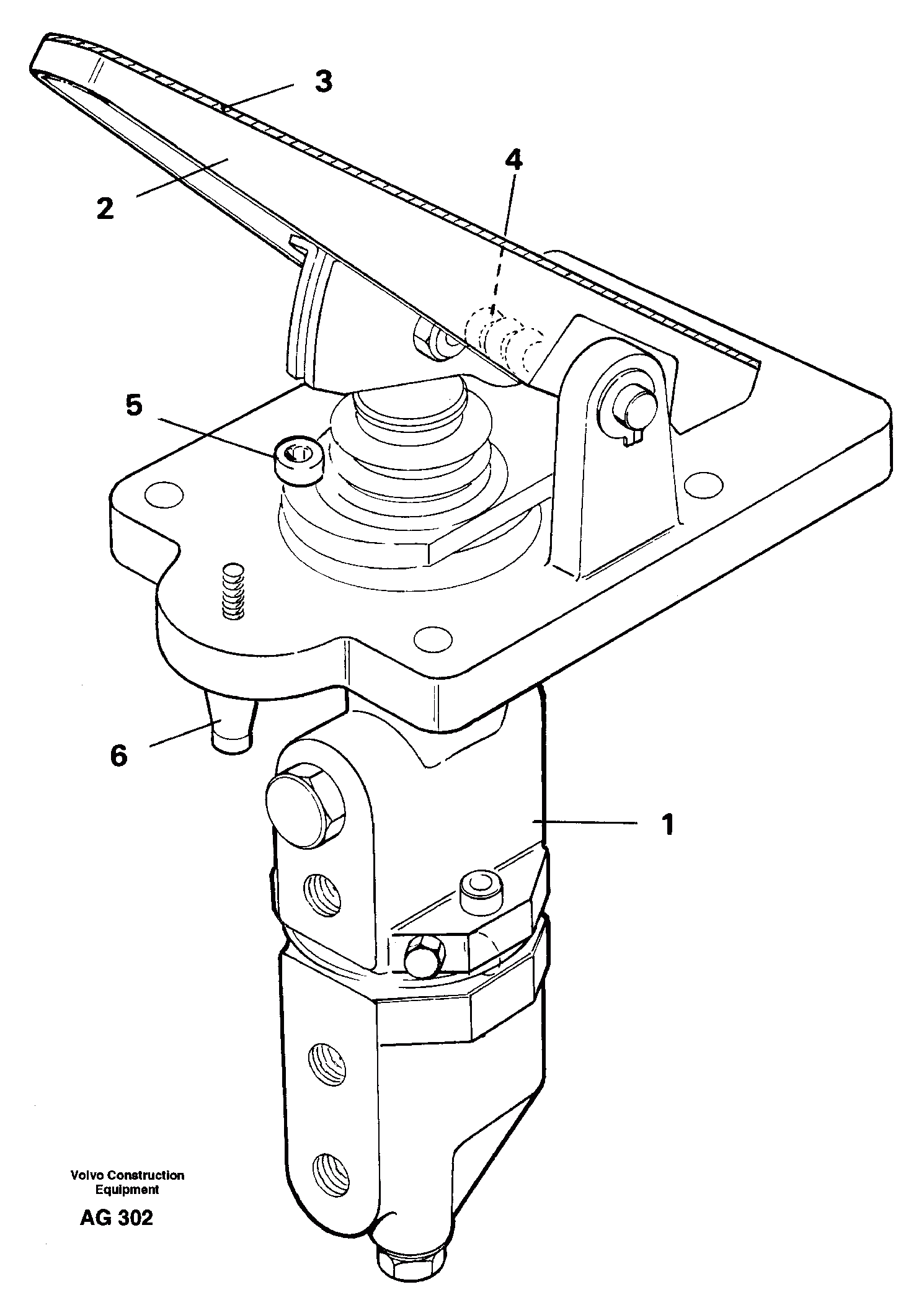 Схема запчастей Volvo L50B - 63395 Footbrake valve L50B/L50C VOLVO BM VOLVO BM L50B/L50C SER NO - 10966