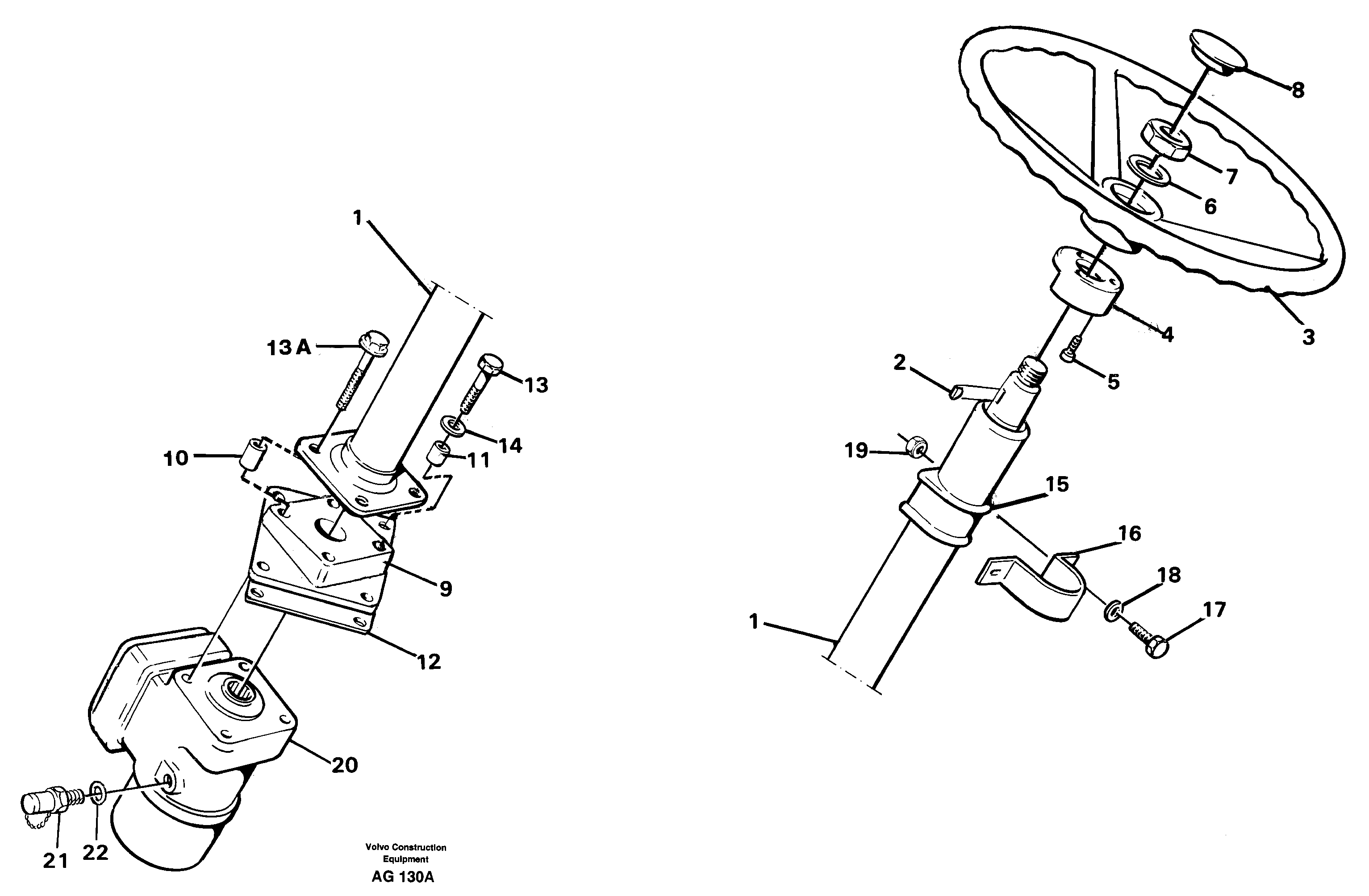 Схема запчастей Volvo L50B - 34771 Steering column assembly L50B/L50C VOLVO BM VOLVO BM L50B/L50C SER NO - 10966