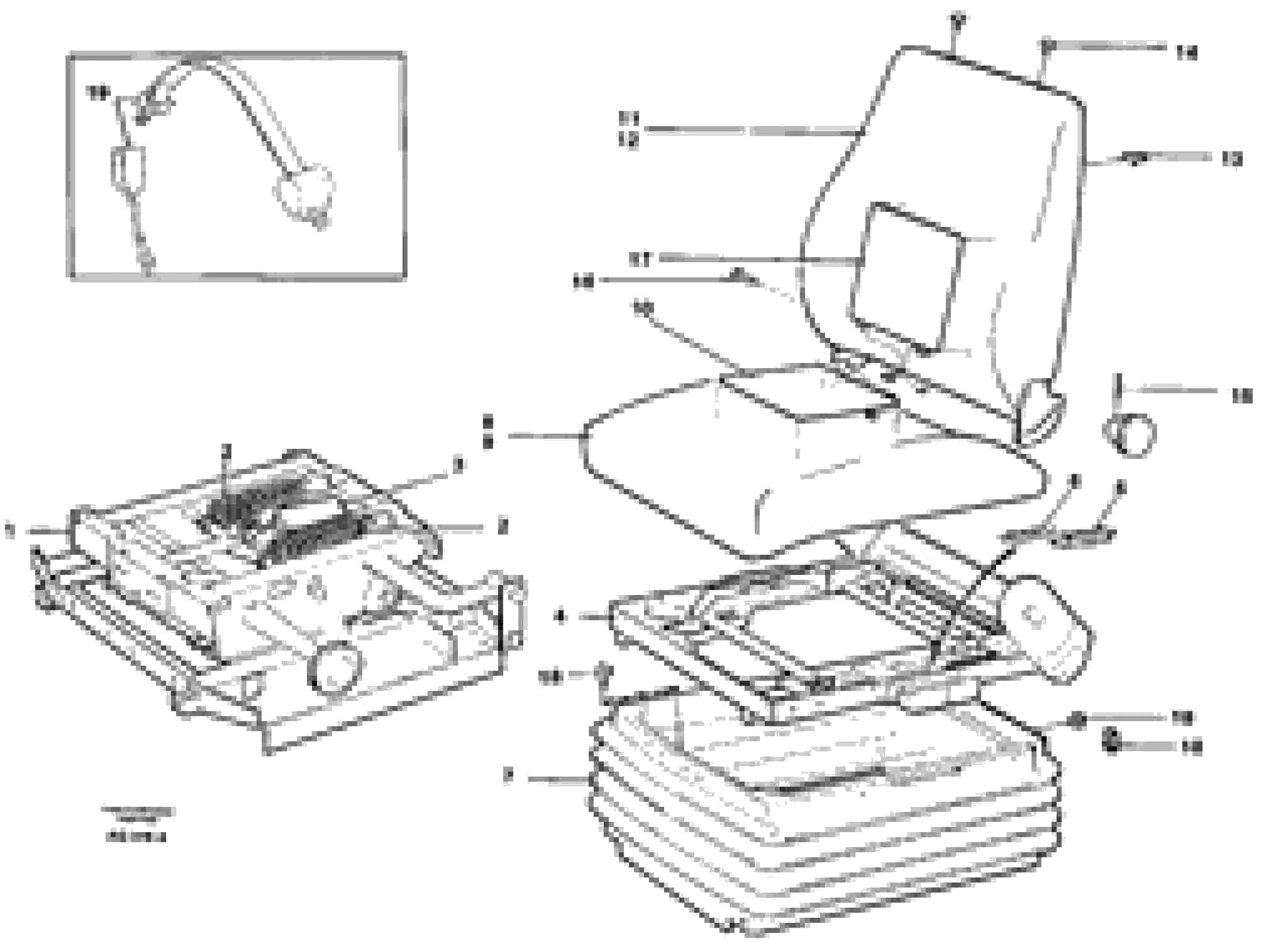 Схема запчастей Volvo L50B - 38979 Operator seat Isri L50B/L50C VOLVO BM VOLVO BM L50B/L50C SER NO - 10966