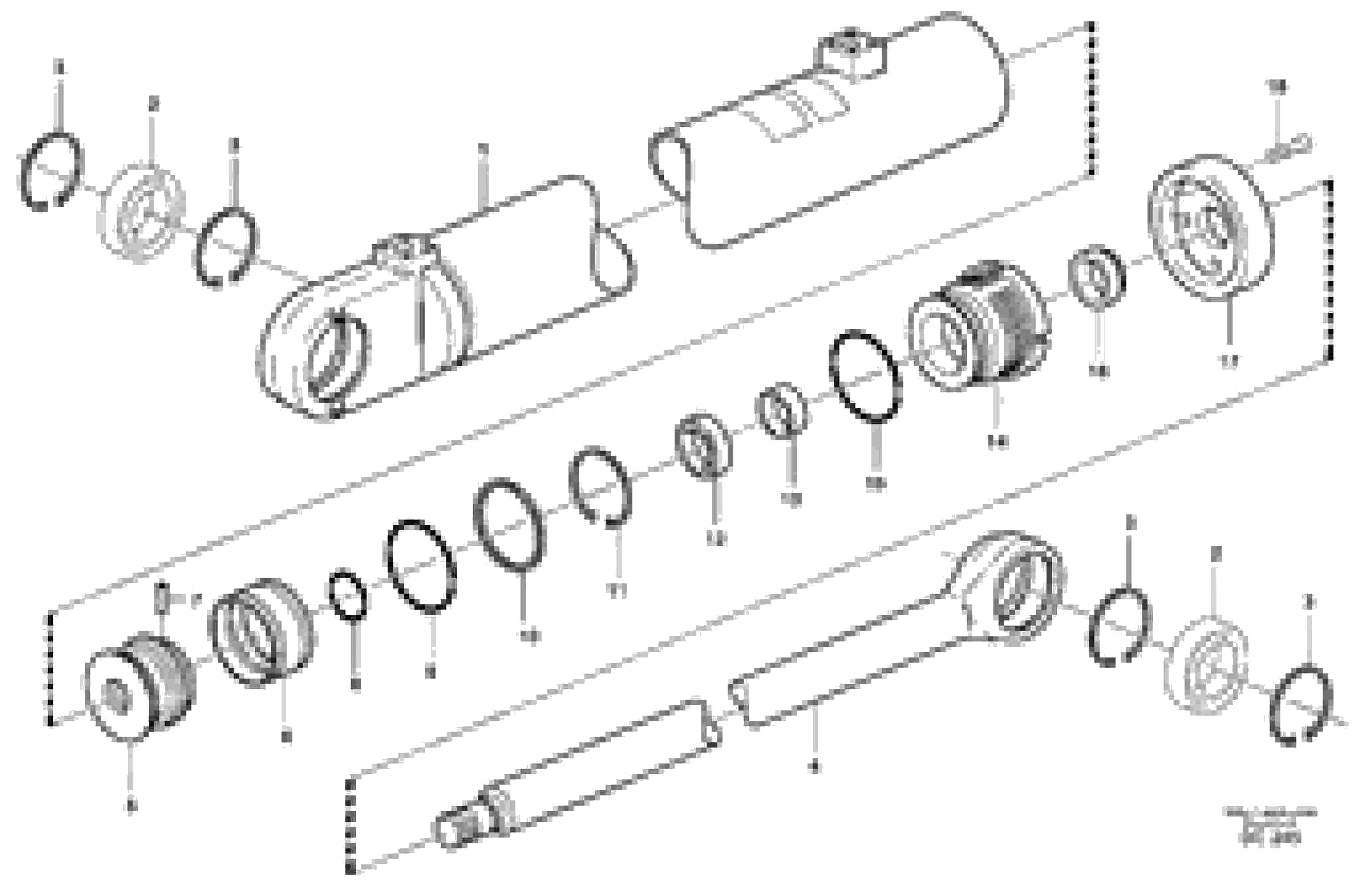 Схема запчастей Volvo L50B - 31596 Гидроцилиндр ATTACHMENTS ATTACHMENTS WHEEL LOADERS GEN. - C