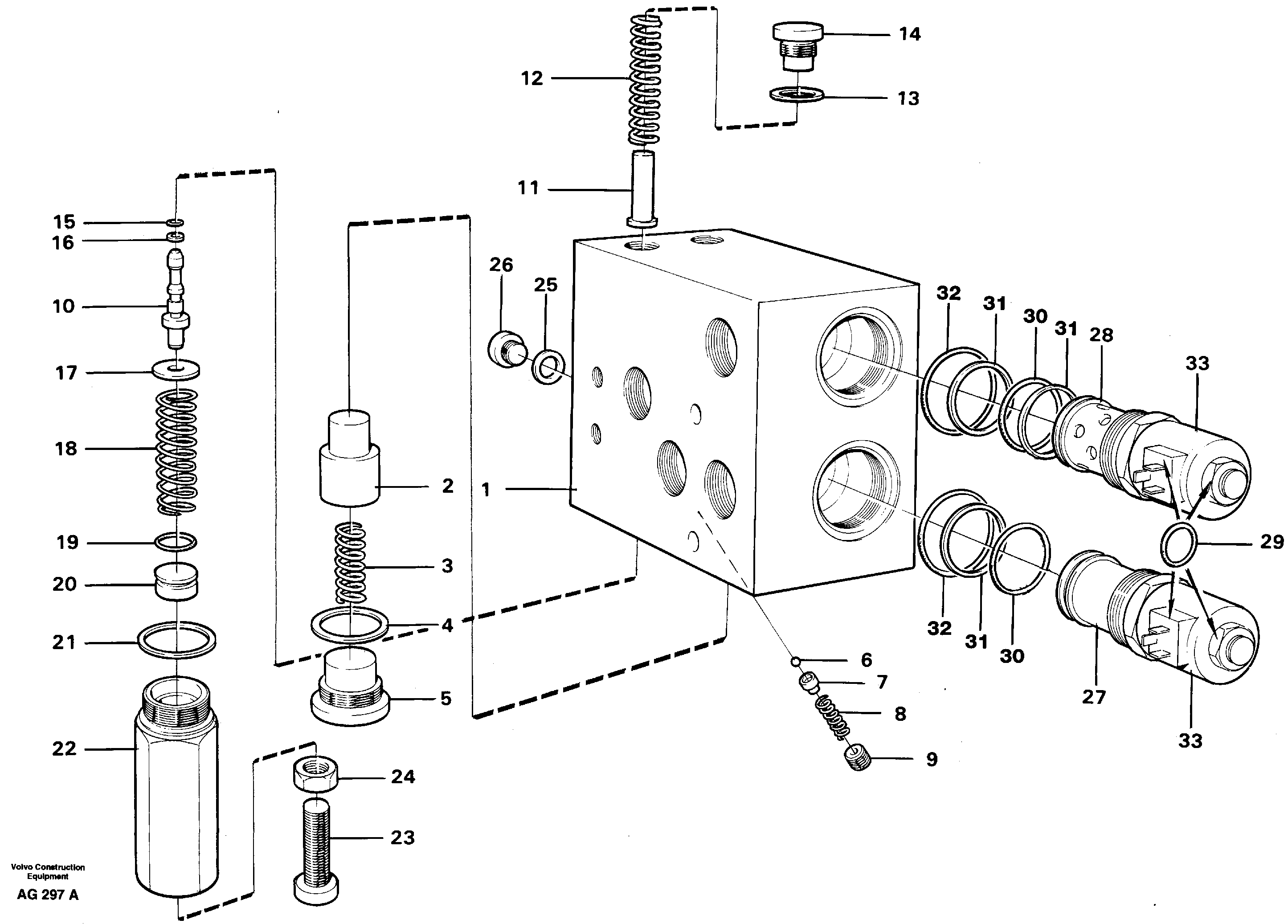 Схема запчастей Volvo L50B - 29805 Valve L50B/L50C VOLVO BM VOLVO BM L50B/L50C SER NO - 10966