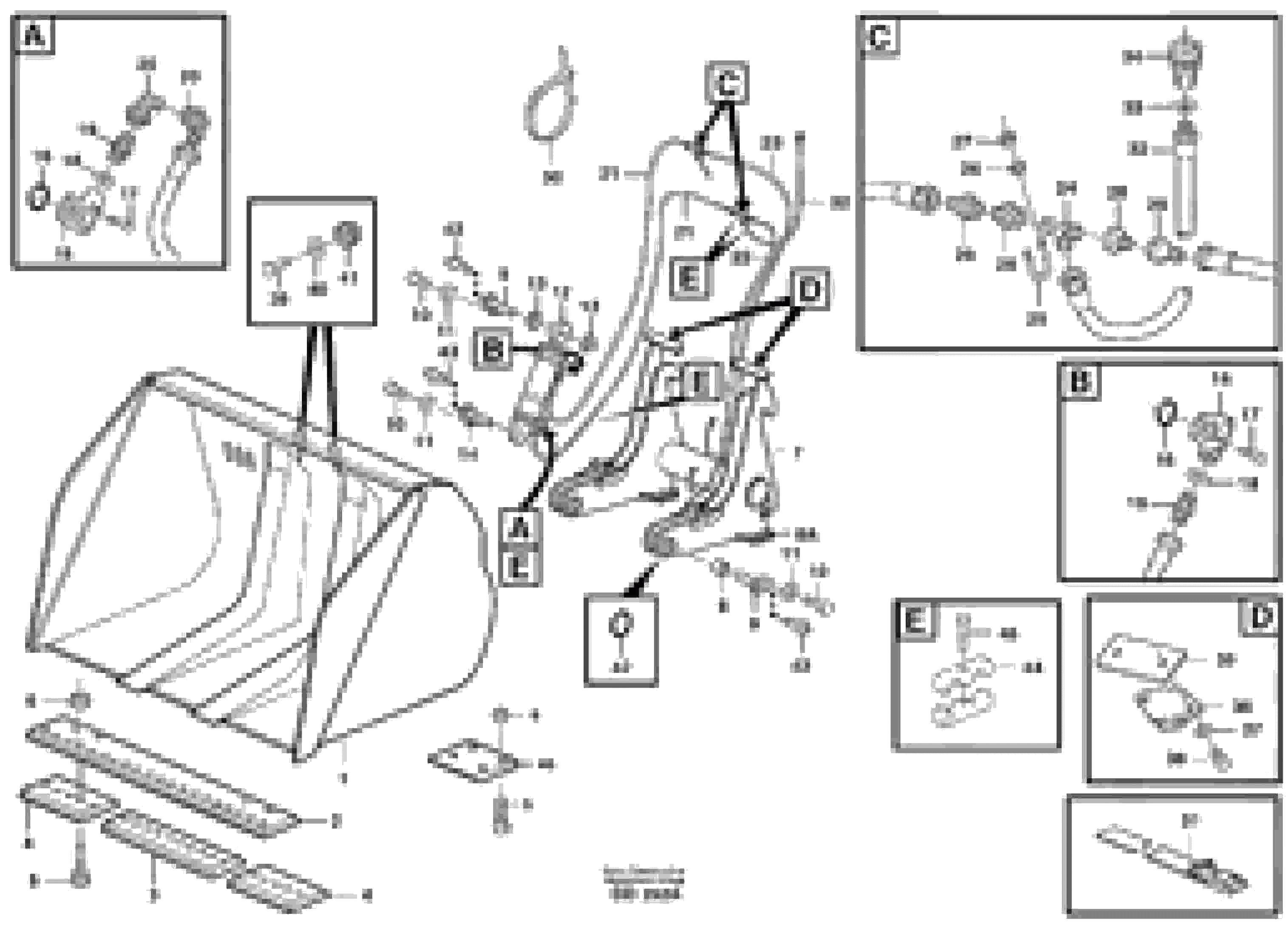 Схема запчастей Volvo L50B - 29596 High-tipping bucket ATTACHMENTS ATTACHMENTS WHEEL LOADERS GEN. - C