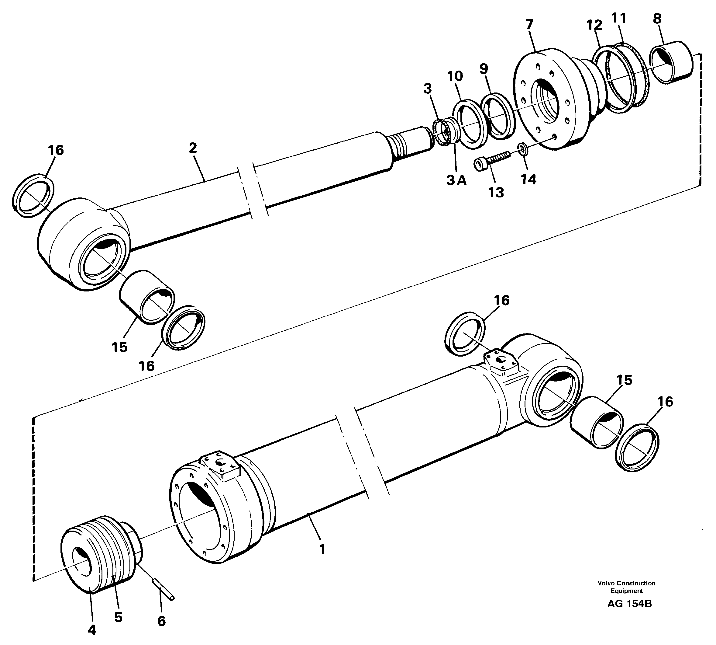 Схема запчастей Volvo L50B - 71892 Hydraulic cylinder, Tilting L50B/L50C VOLVO BM VOLVO BM L50B/L50C SER NO - 10966