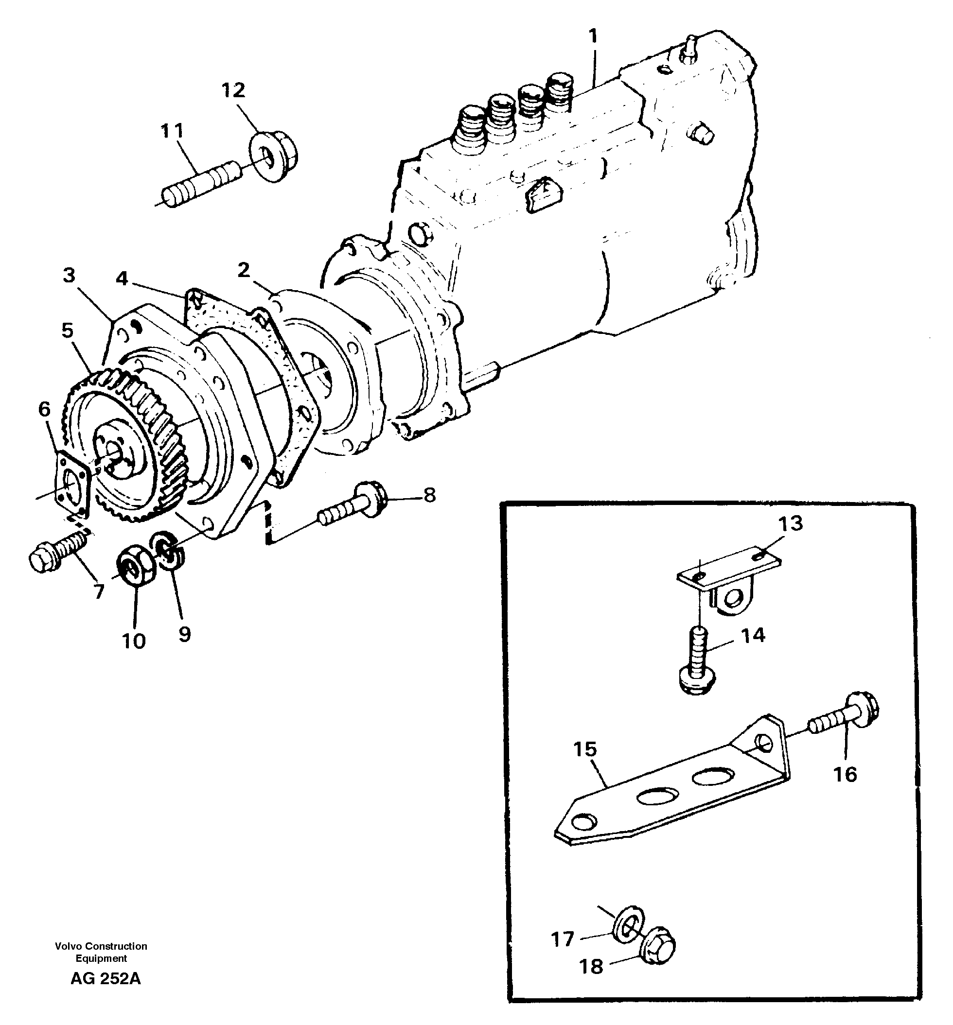 Схема запчастей Volvo L50B - 51467 Fuel injection pump with fitting parts L50B/L50C VOLVO BM VOLVO BM L50B/L50C SER NO - 10966