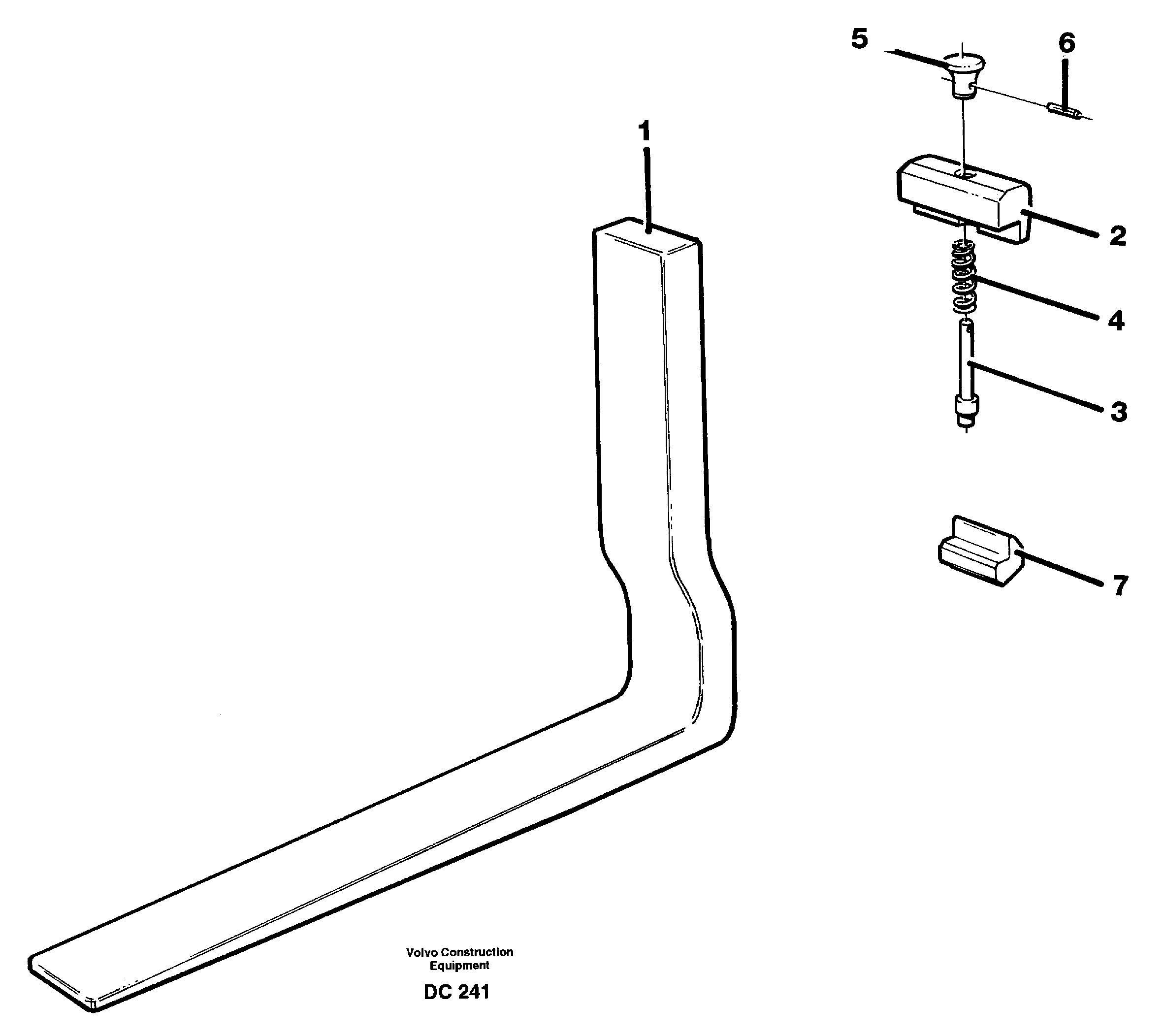 Схема запчастей Volvo L70 - 33992 Fork tines ATTACHMENTS ATTACHMENTS WHEEL LOADERS GEN. - C
