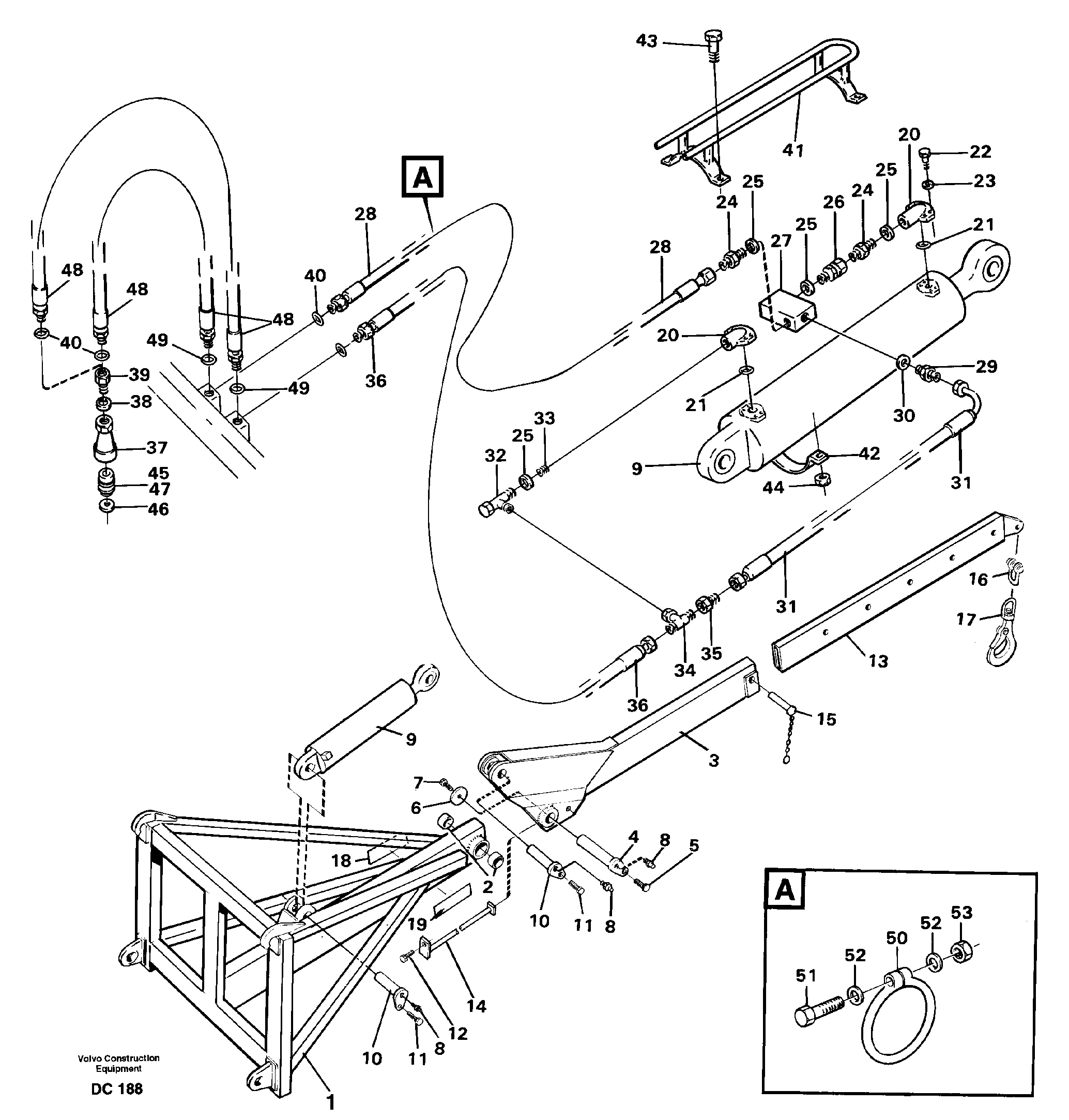 Схема запчастей Volvo L70 - 62872 Lifting arm, luffing ATTACHMENTS ATTACHMENTS WHEEL LOADERS GEN. - C