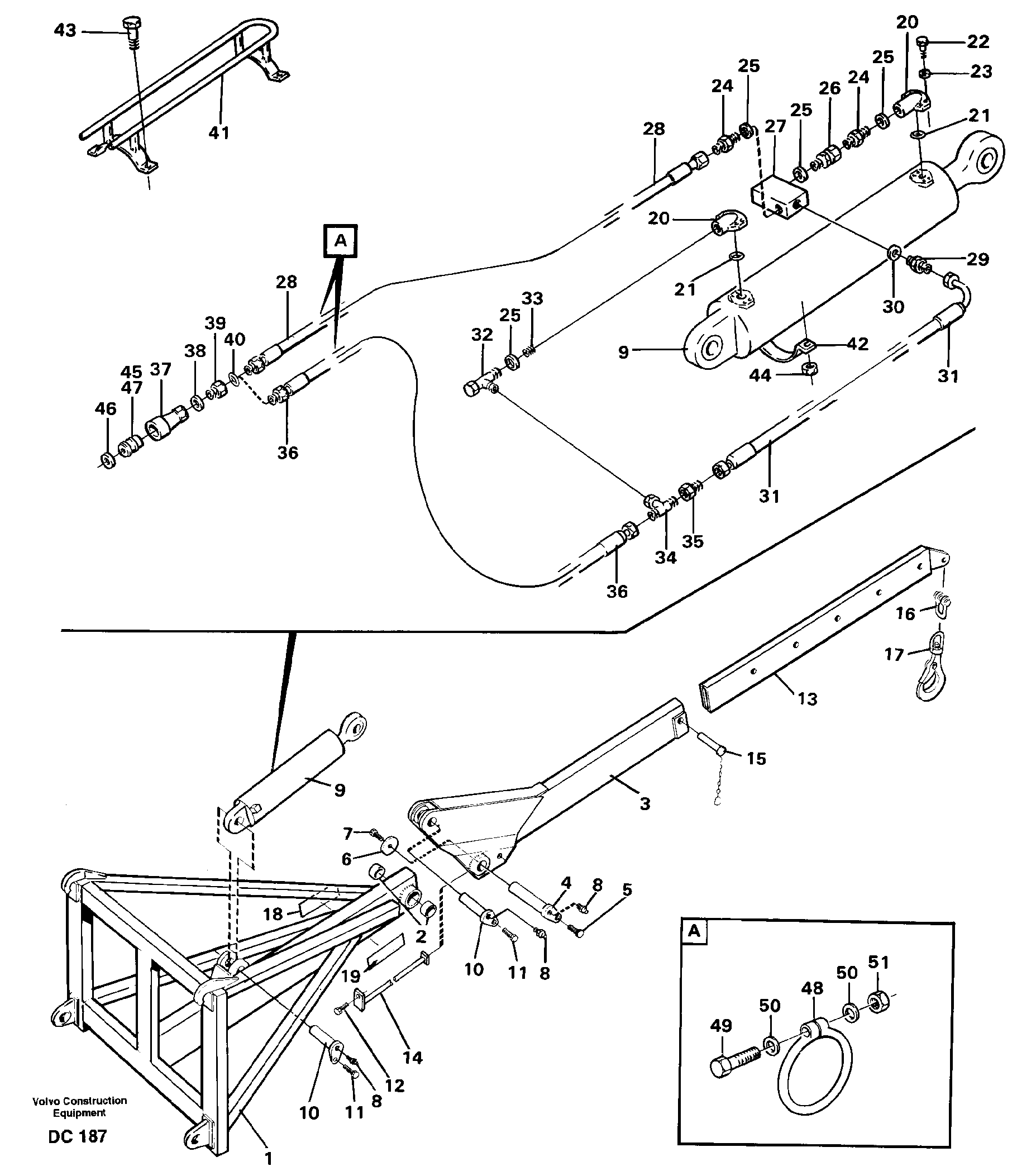 Схема запчастей Volvo L70 - 66910 Lifting arm, luffing ATTACHMENTS ATTACHMENTS WHEEL LOADERS GEN. - C