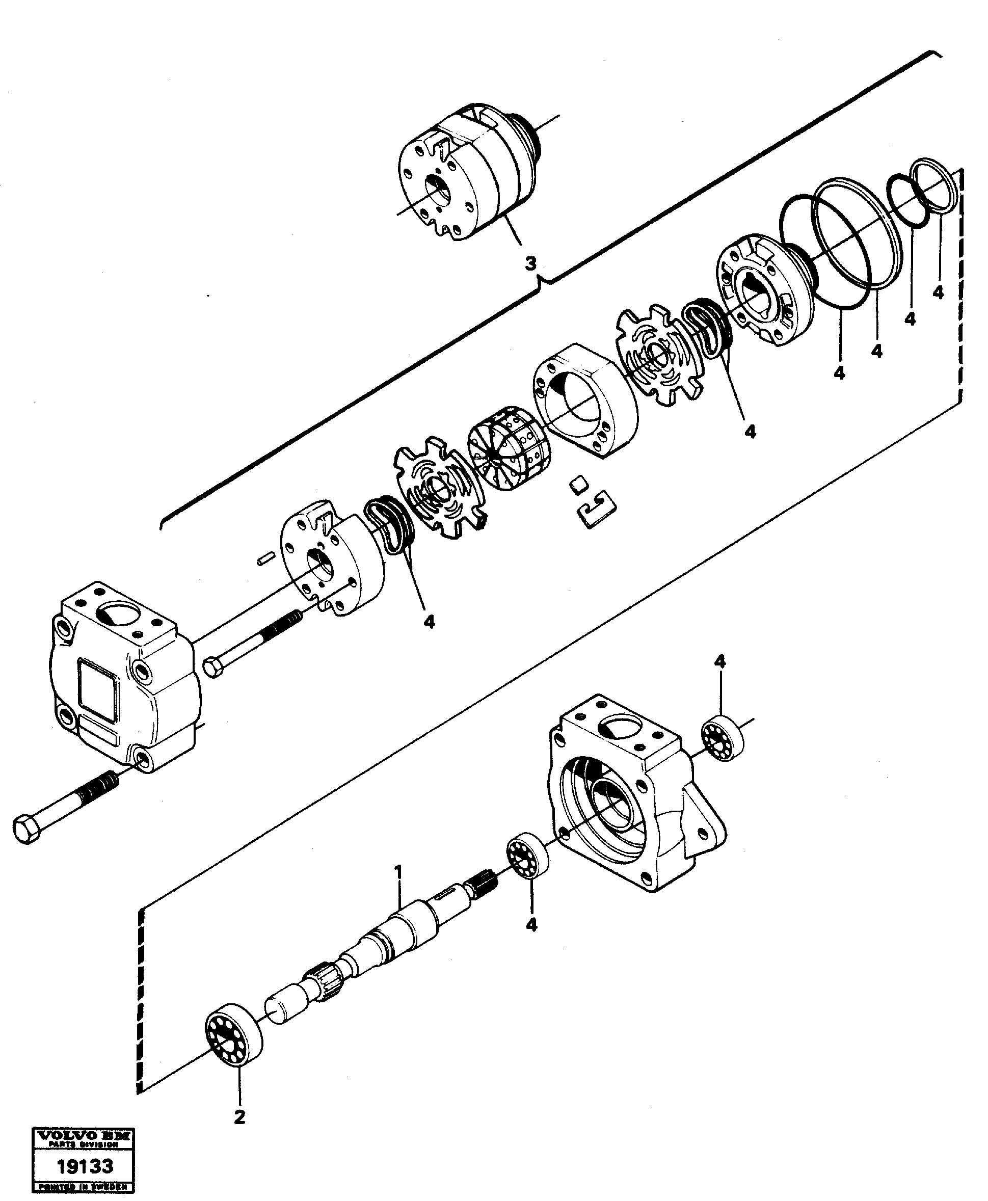 Схема запчастей Volvo L70 - 10165 Гидронасос (основной насос) L70 L70 S/N -7400/ -60500 USA