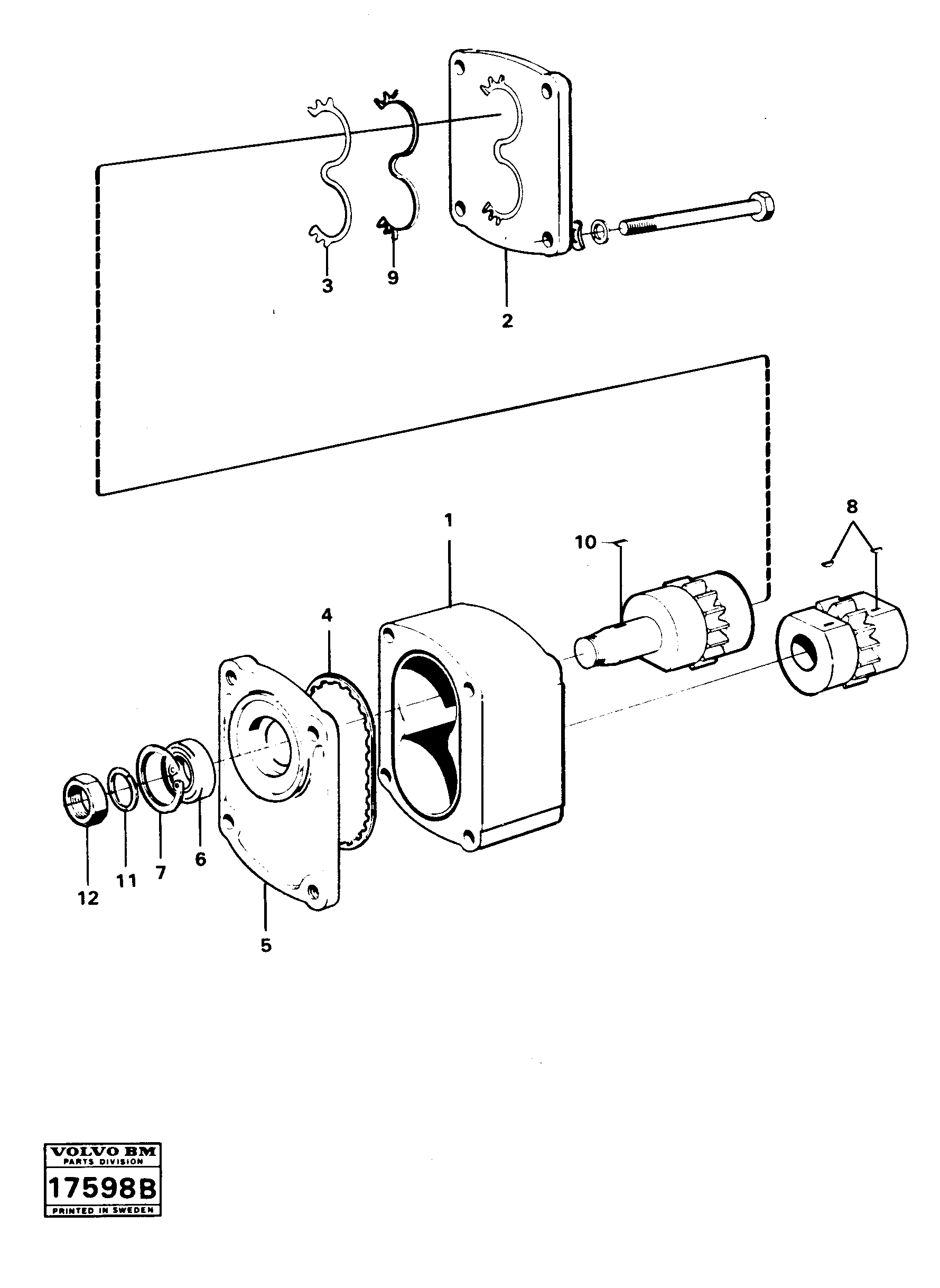 Схема запчастей Volvo L70 - 15843 Гидронасос (основной насос) L70 L70 S/N -7400/ -60500 USA