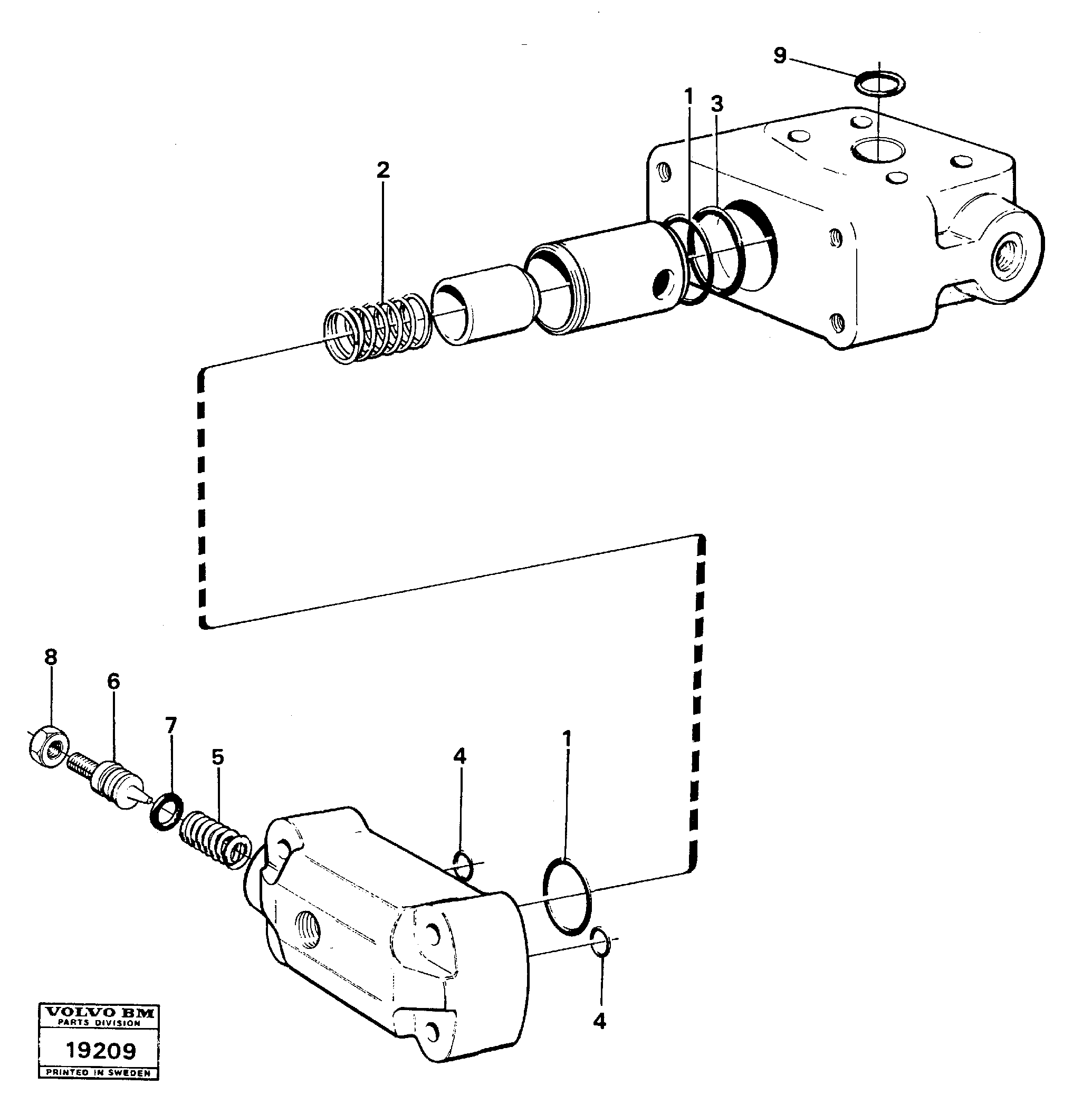 Схема запчастей Volvo L70 - 43642 Pressure limiting valve L70 L70 S/N -7400/ -60500 USA