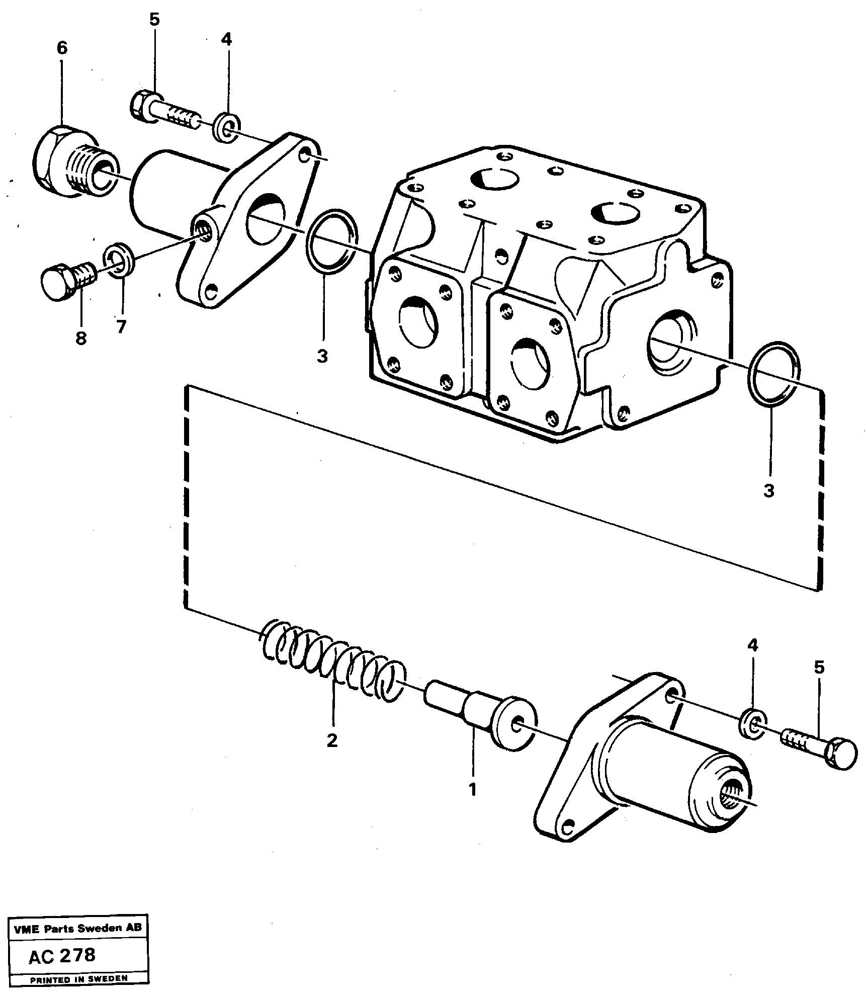 Схема запчастей Volvo L70 - 12654 Valves L70 L70 S/N 7401- / 60501- USA