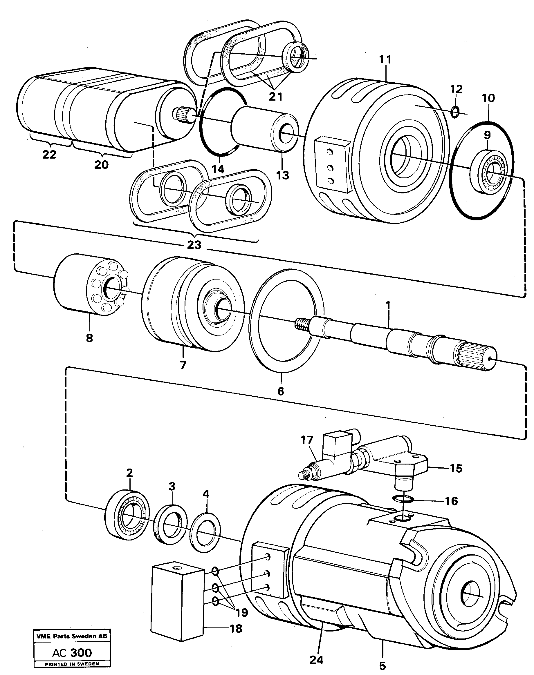 Схема запчастей Volvo L70 - 2632 Гидронасос (основной насос) L70 L70 S/N 7401- / 60501- USA