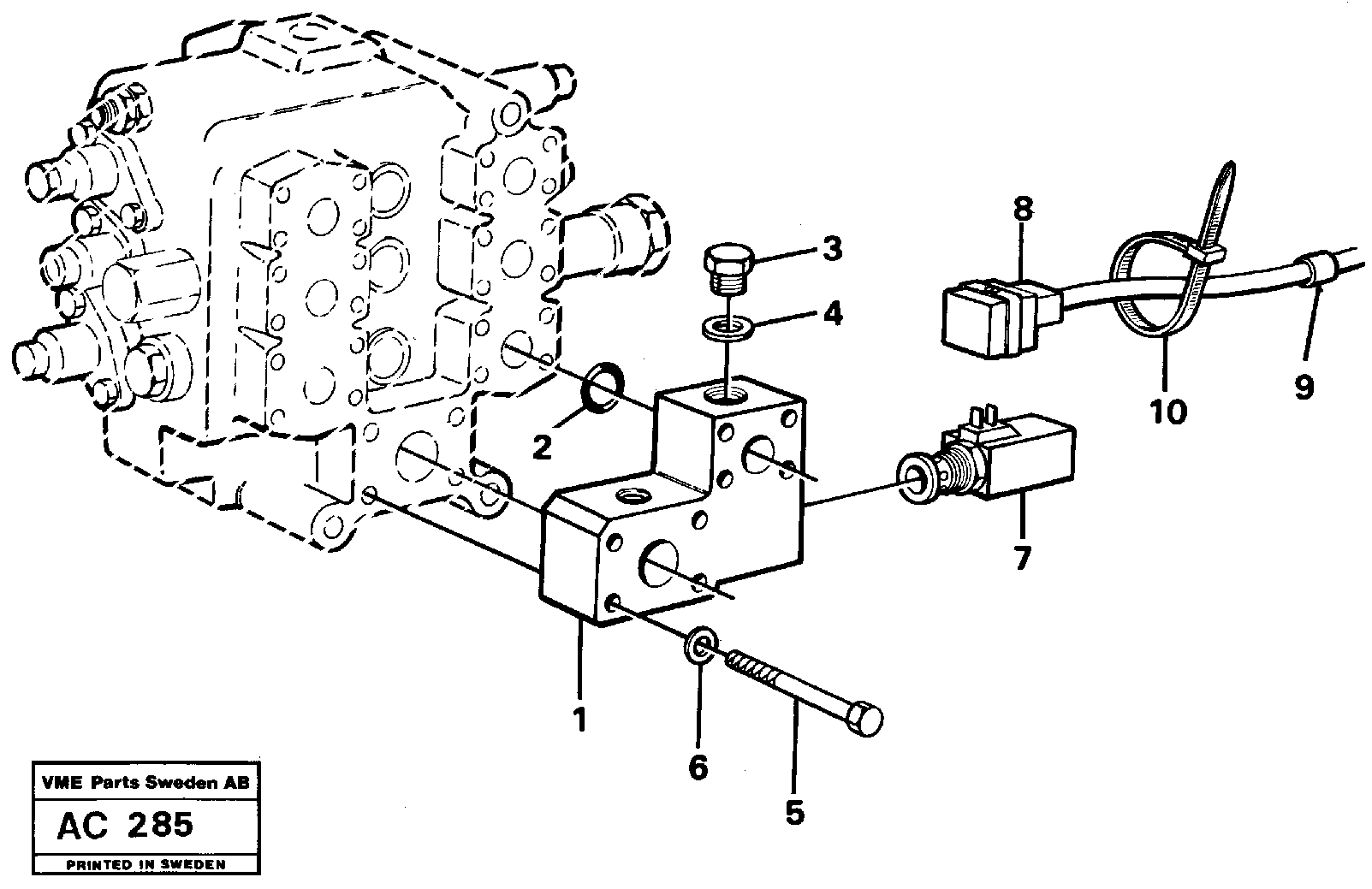 Схема запчастей Volvo L70 - 31999 Single acting lifting function L70 L70 S/N 7401- / 60501- USA