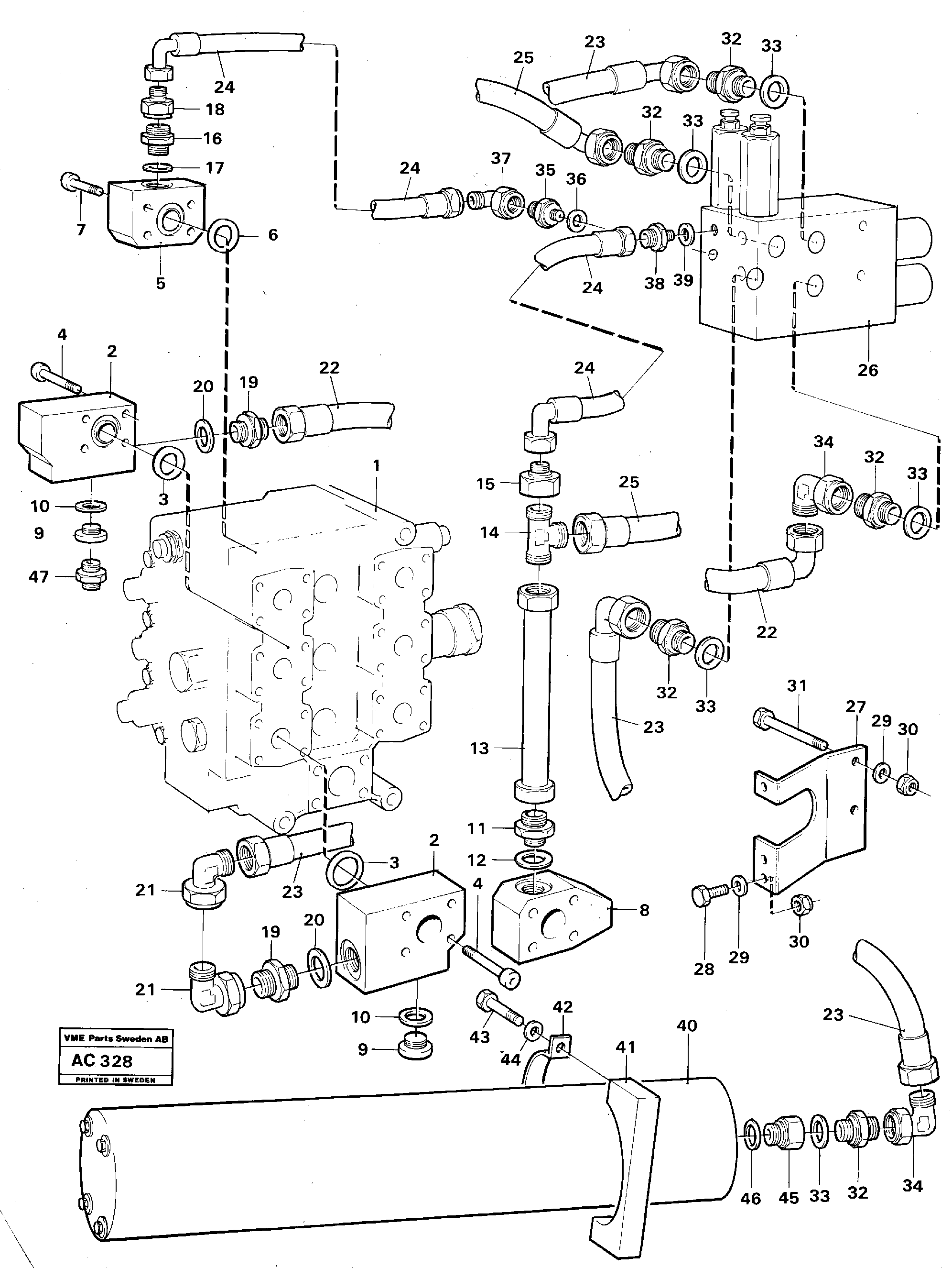 Схема запчастей Volvo L70 - 45278 Boom suspension system L70 L70 S/N 7401- / 60501- USA