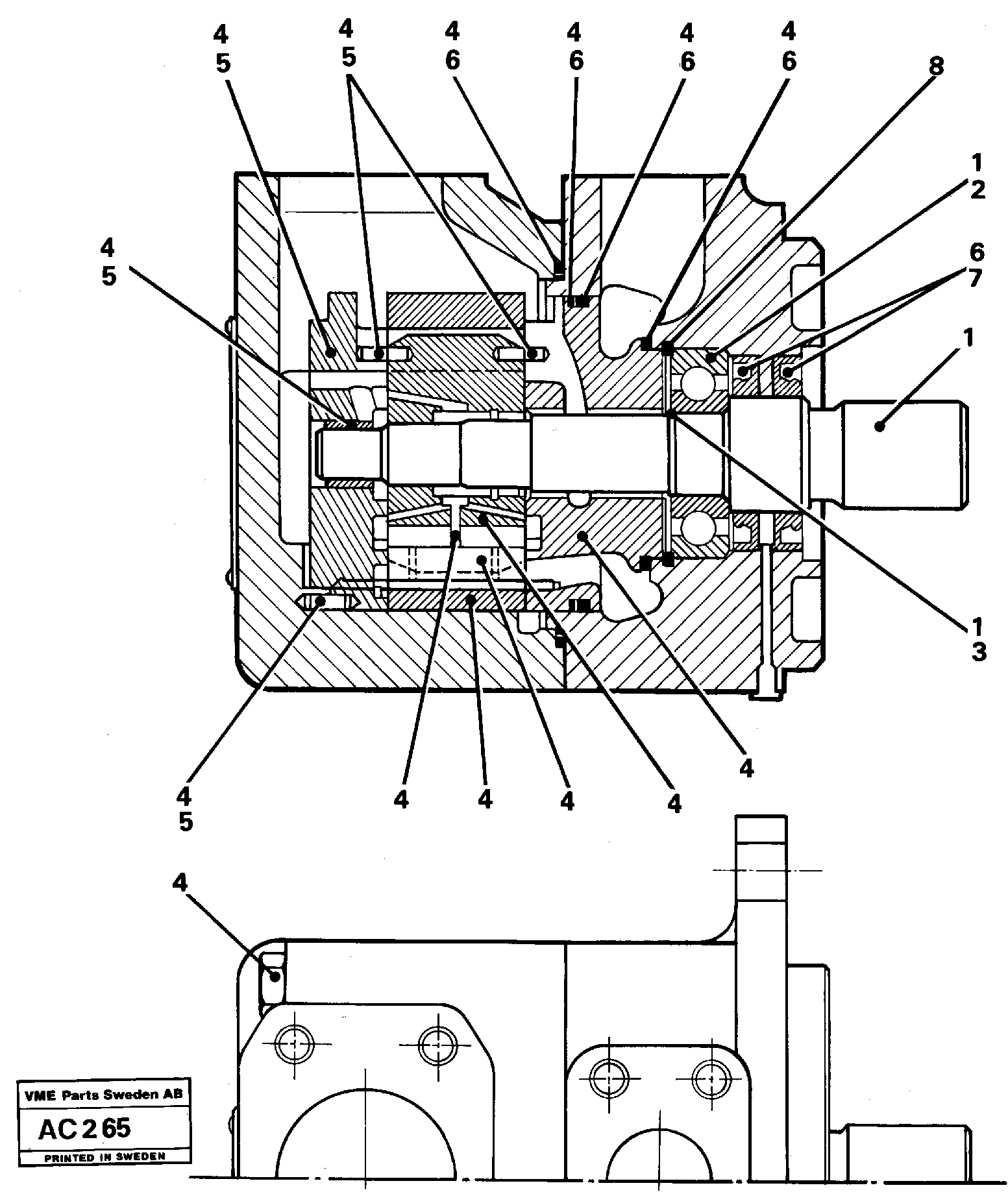 Схема запчастей Volvo L70 - 66965 Гидронасос (основной насос) L70 L70 S/N 7401- / 60501- USA