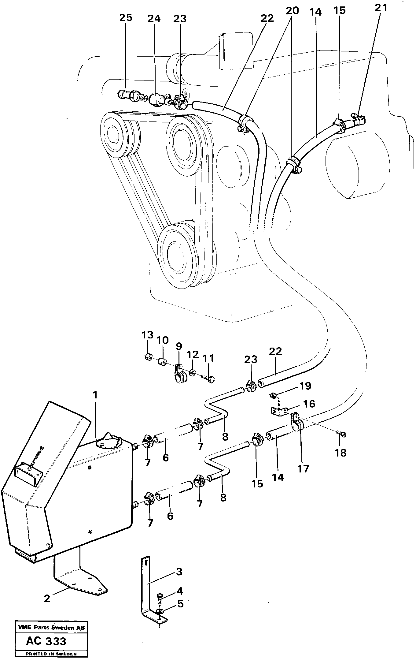 Схема запчастей Volvo L70 - 81307 Engine heater Uwe L70 L70 S/N 7401- / 60501- USA