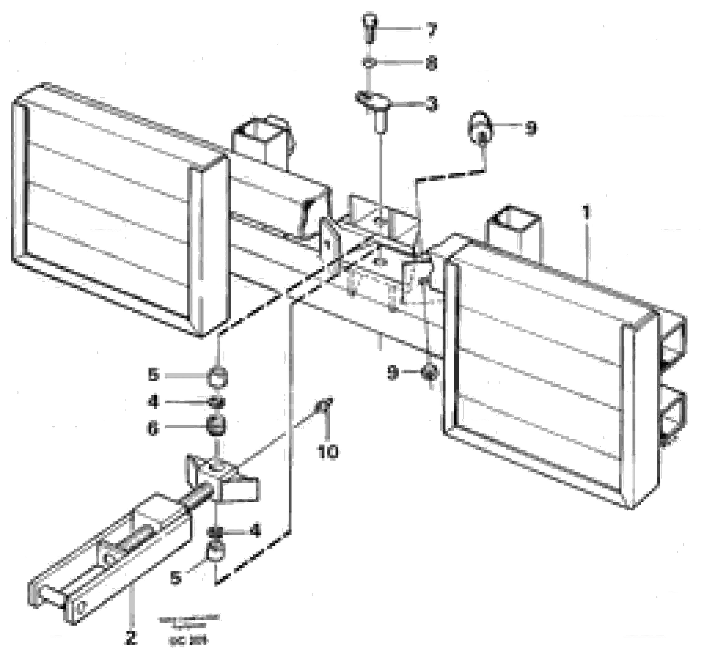 Схема запчастей Volvo L70 - 35830 Shunting device ATTACHMENTS ATTACHMENTS WHEEL LOADERS GEN. - C