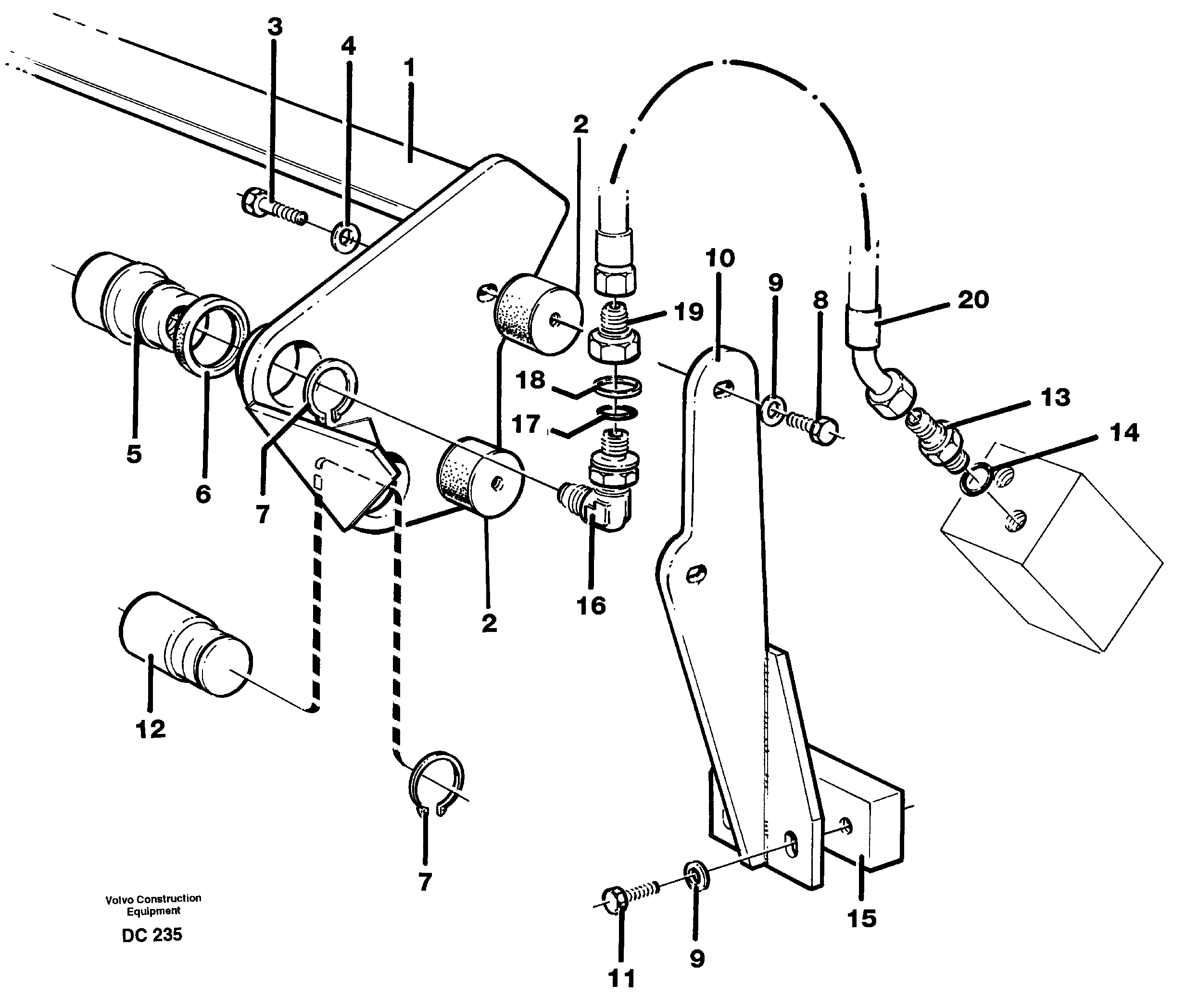 Схема запчастей Volvo L70 - 34173 Ahc ATTACHMENTS ATTACHMENTS WHEEL LOADERS GEN. - C