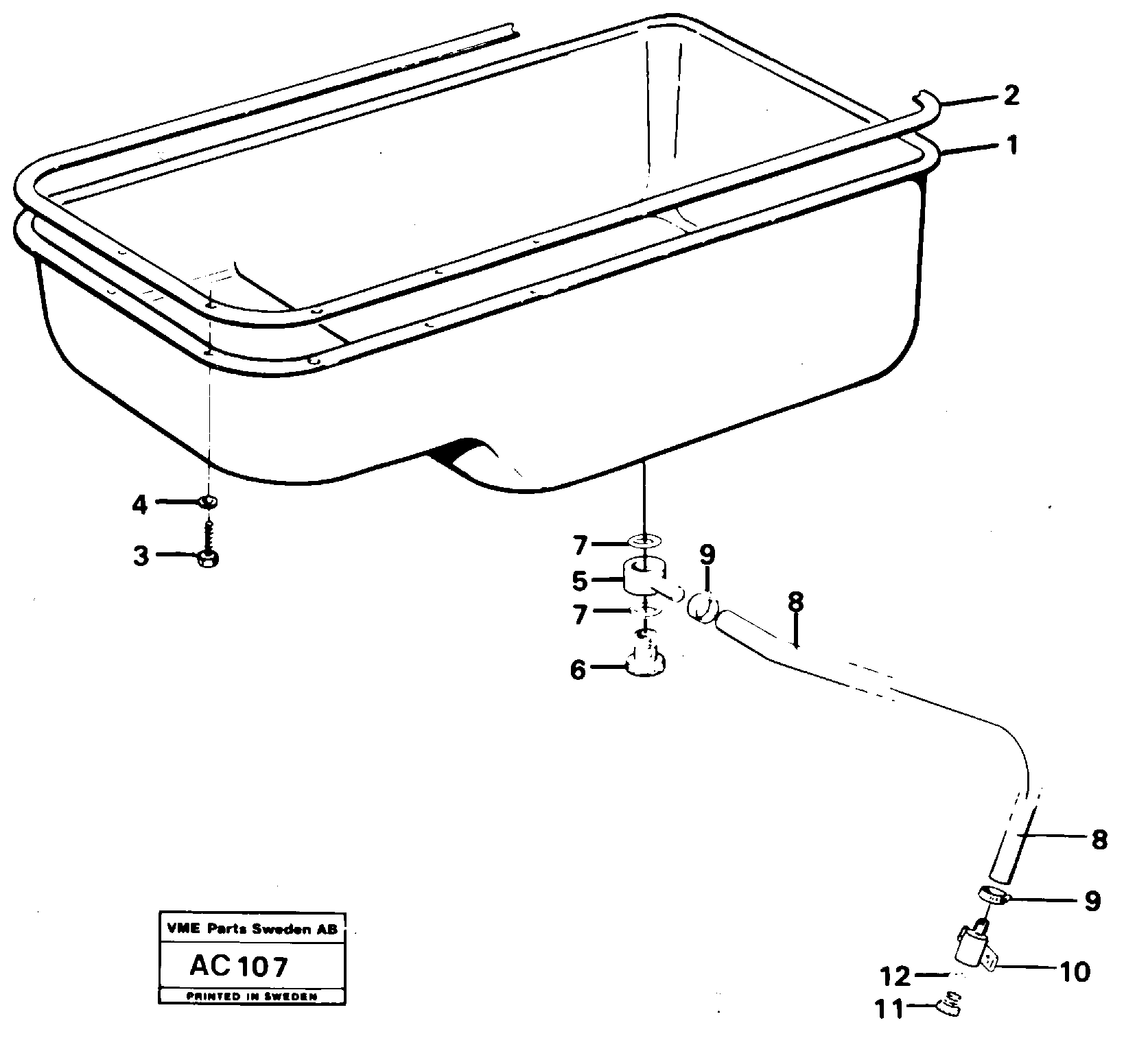 Схема запчастей Volvo L70 - 81426 Oil sump L70 L70 S/N 7401- / 60501- USA