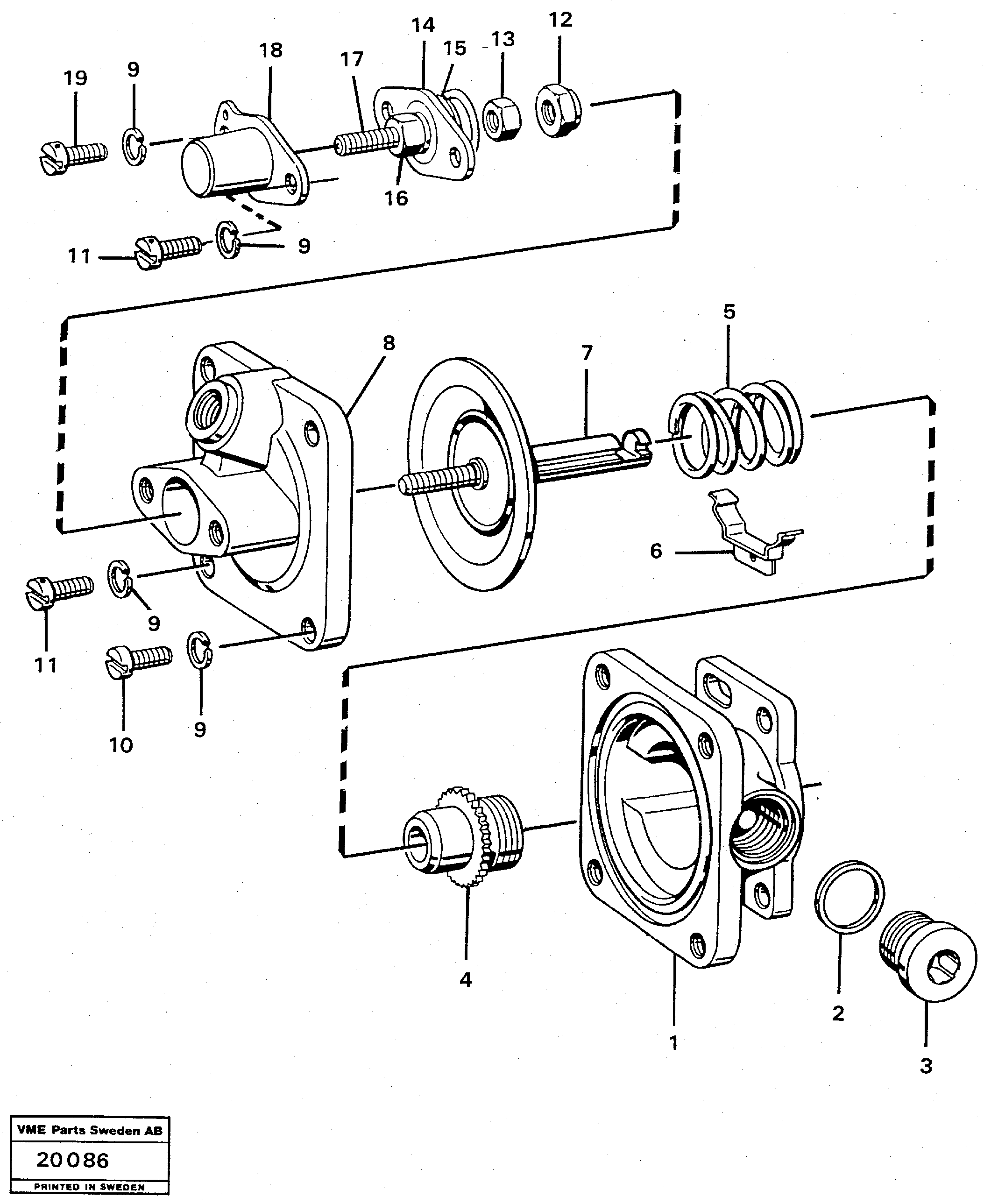 Схема запчастей Volvo L70 - 16135 Smoke limiter 90823 L70 L70 S/N -7400/ -60500 USA