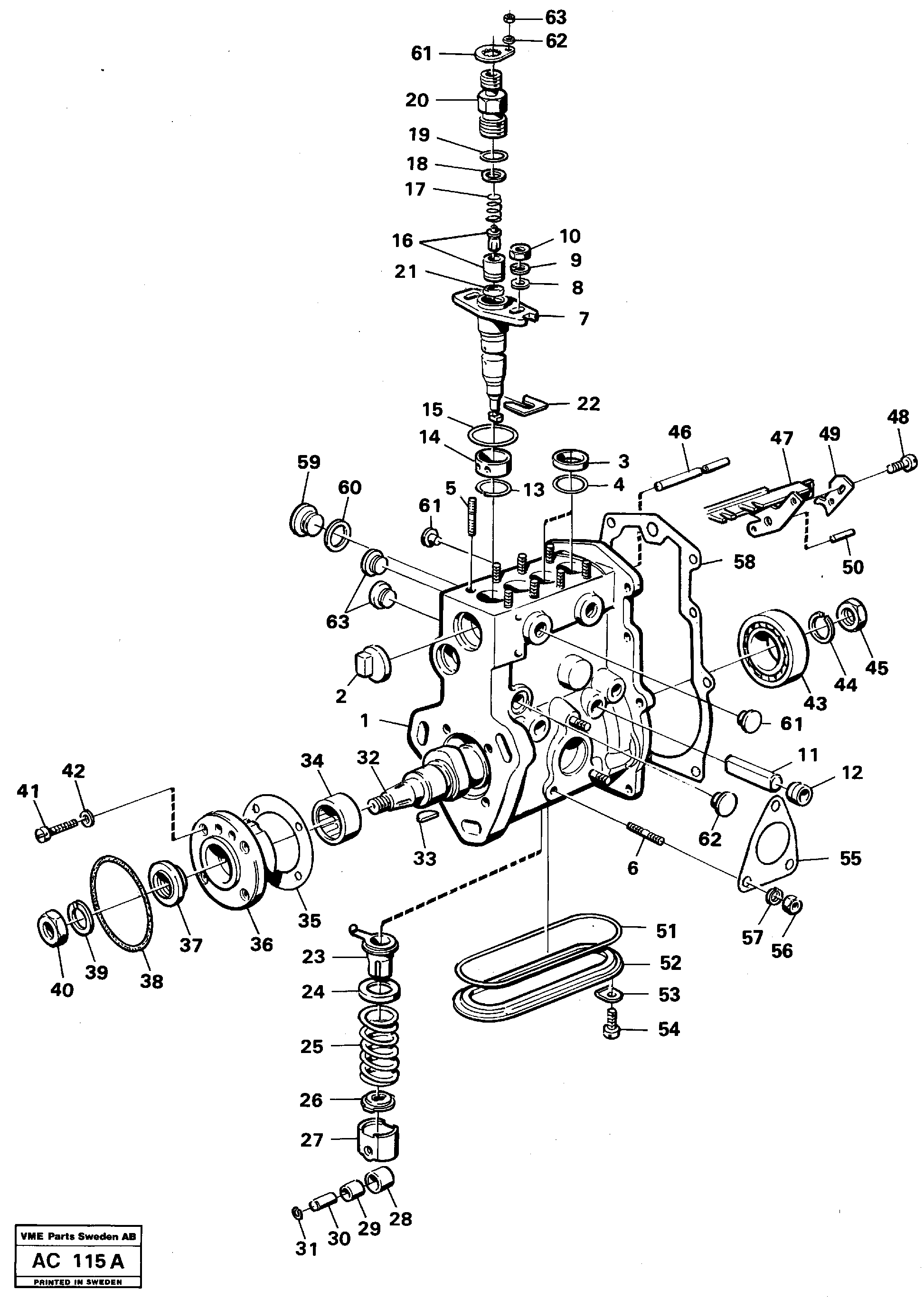 Схема запчастей Volvo L70 - 88701 Насос L70 L70 S/N 7401- / 60501- USA