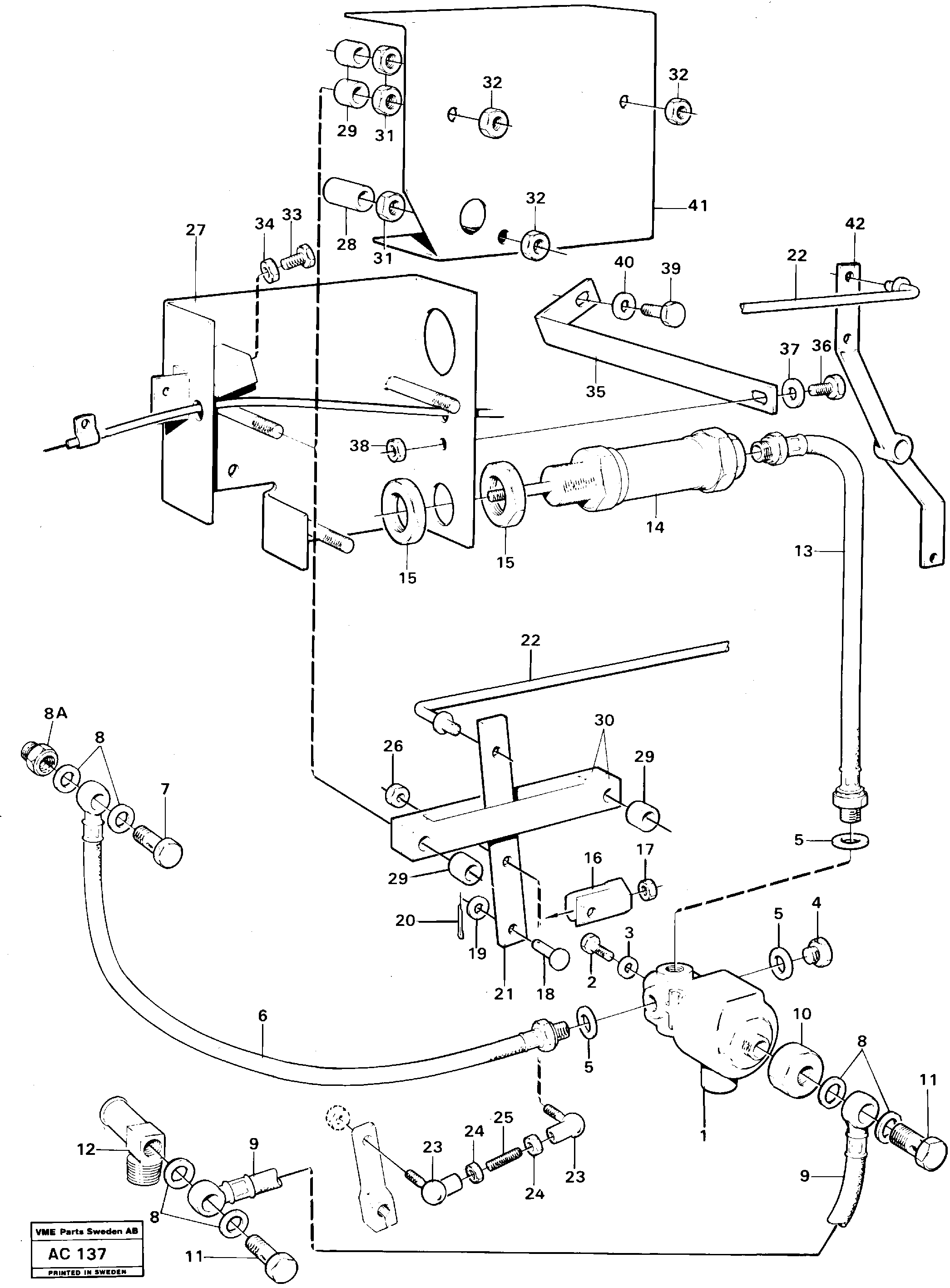Схема запчастей Volvo L70 - 41215 Speed control L70 L70 S/N 7401- / 60501- USA