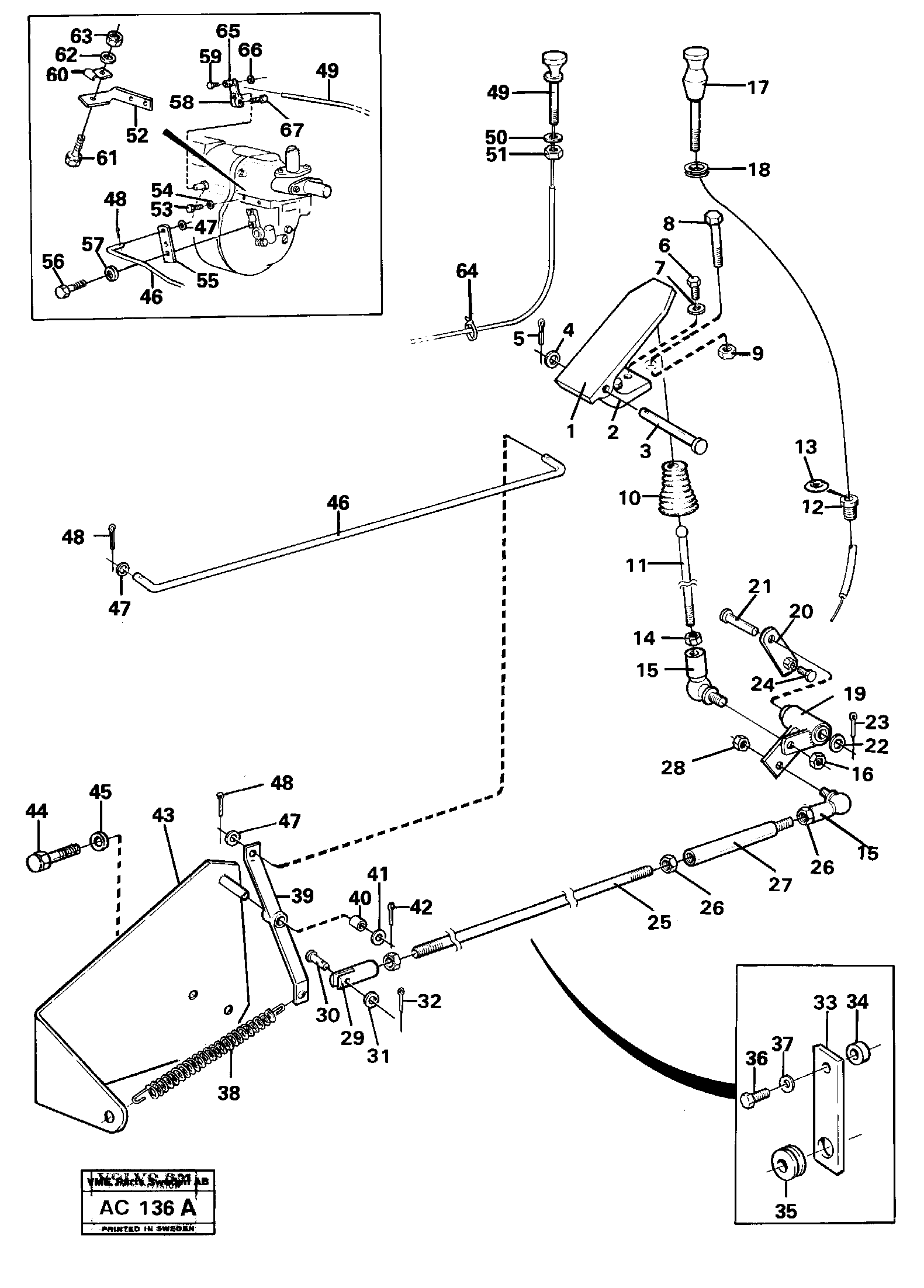 Схема запчастей Volvo L70 - 80584 Regulator control L70 L70 S/N 7401- / 60501- USA