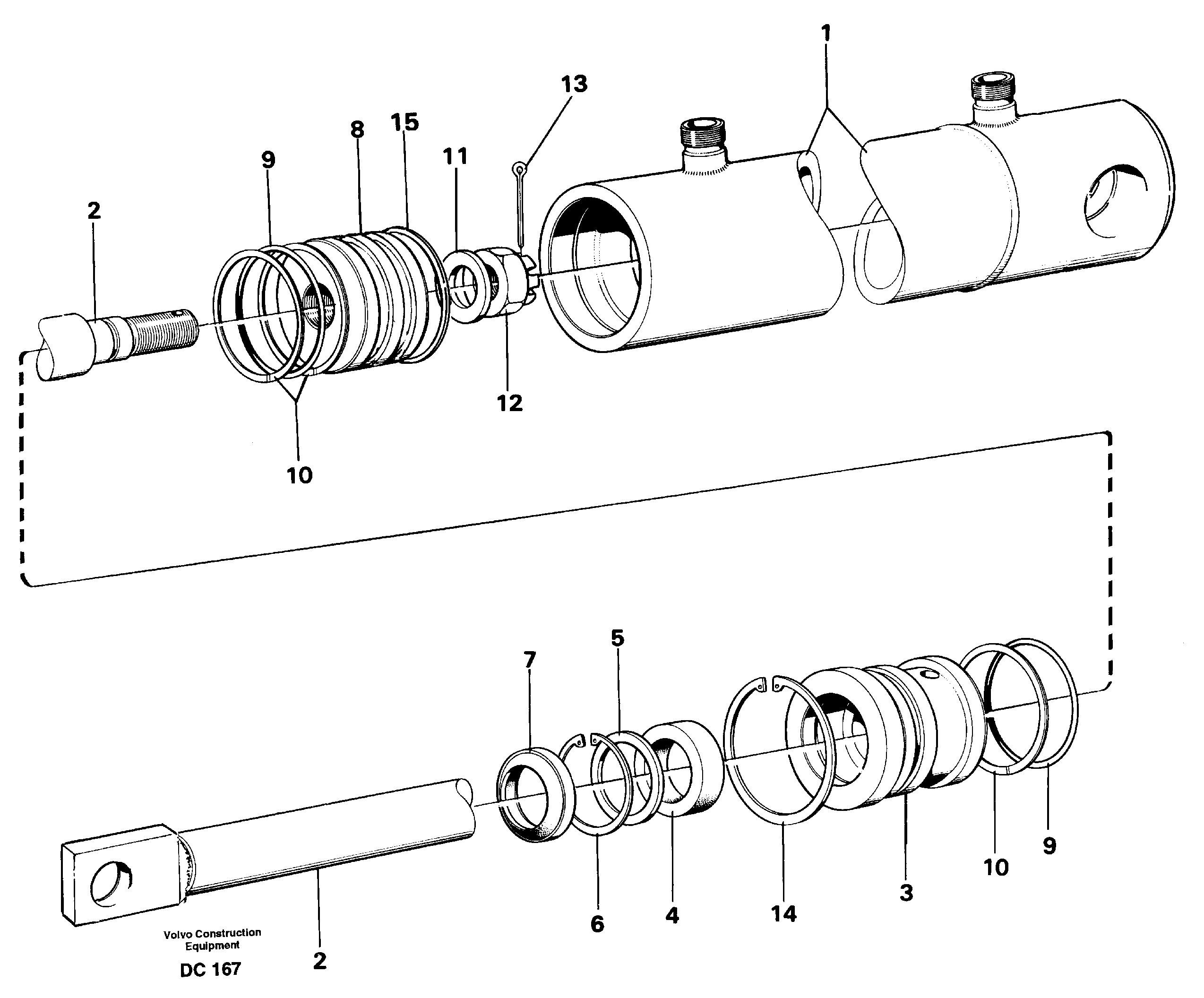 Схема запчастей Volvo L70 - 40111 Гидроцилиндр ATTACHMENTS ATTACHMENTS WHEEL LOADERS GEN. - C