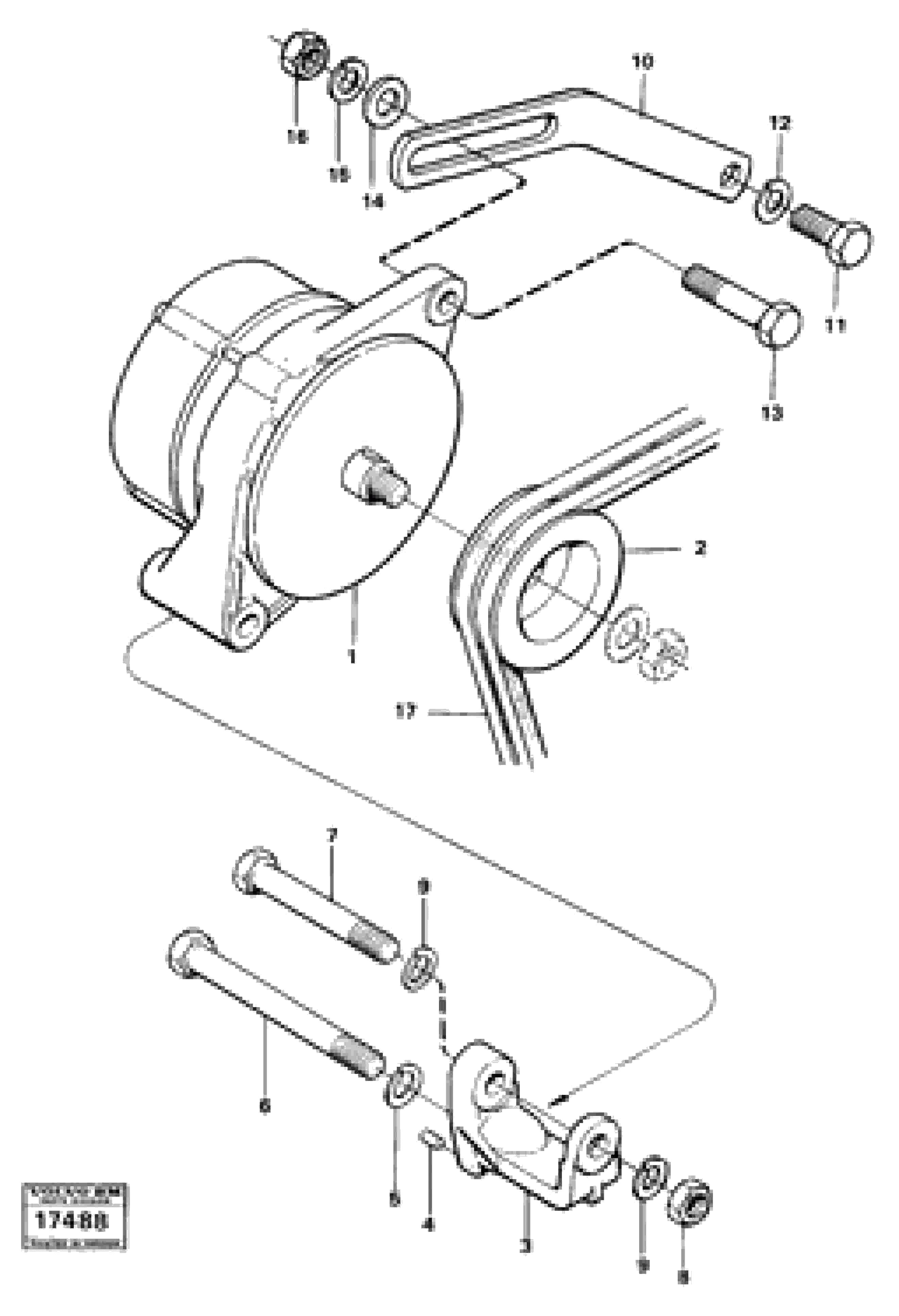 Схема запчастей Volvo L70 - 21243 Alternator with assembling details L70 L70 S/N -7400/ -60500 USA