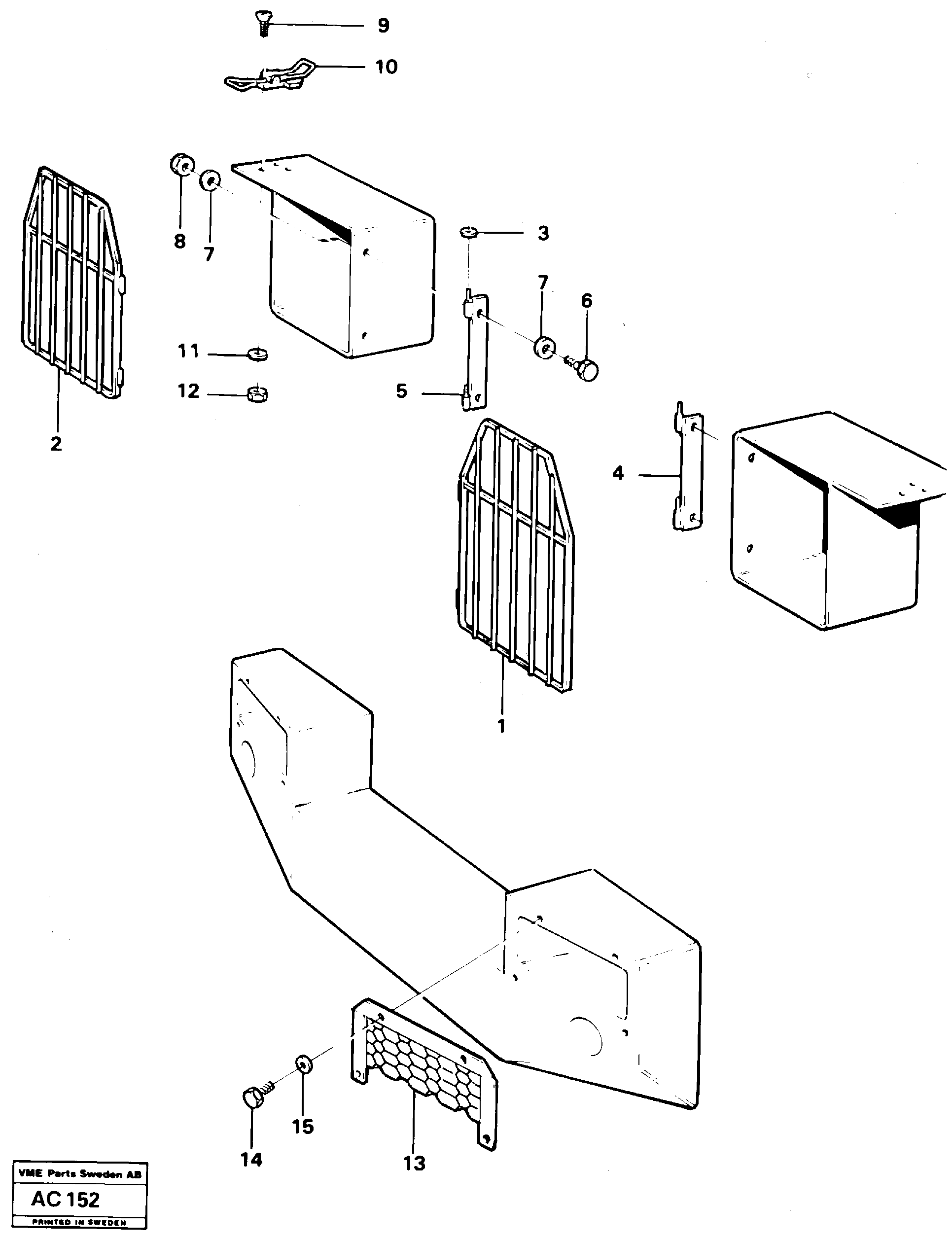 Схема запчастей Volvo L70 - 41216 Protection lighting L70 L70 S/N 7401- / 60501- USA