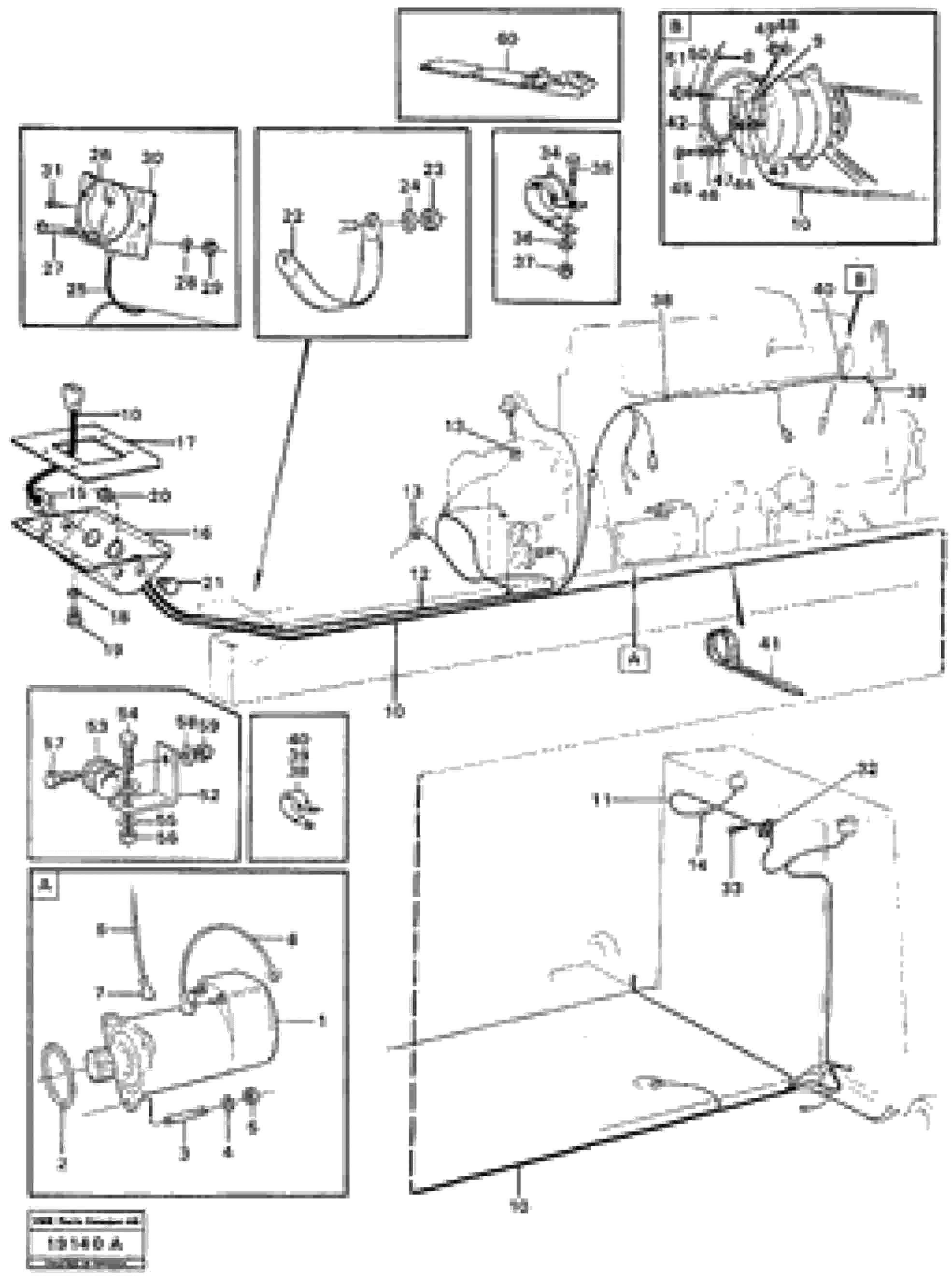 Схема запчастей Volvo L70 - 21245 Electric system rear L70 L70 S/N -7400/ -60500 USA