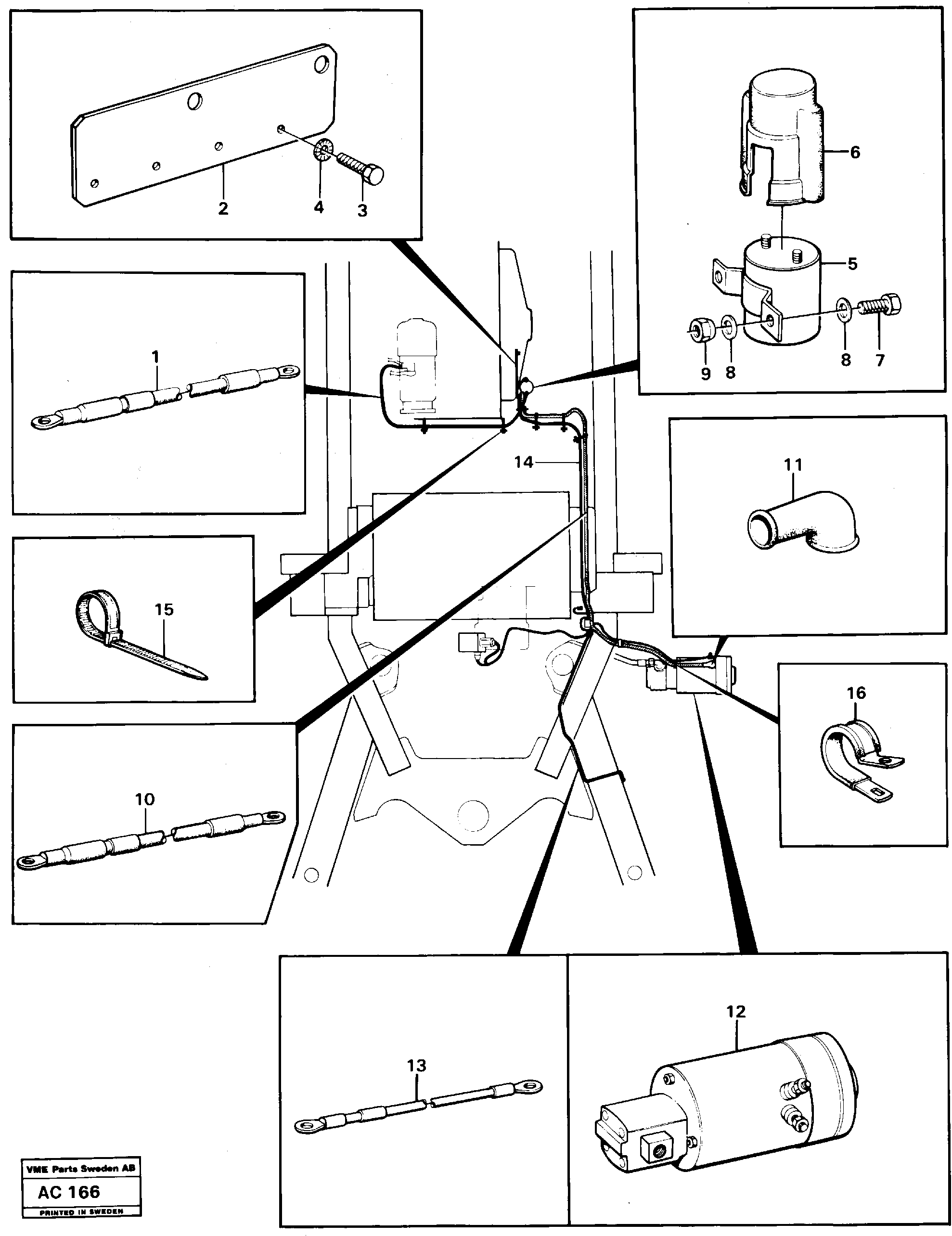 Схема запчастей Volvo L70 - 41555 Electrical system safety steering L70 L70 S/N 7401- / 60501- USA