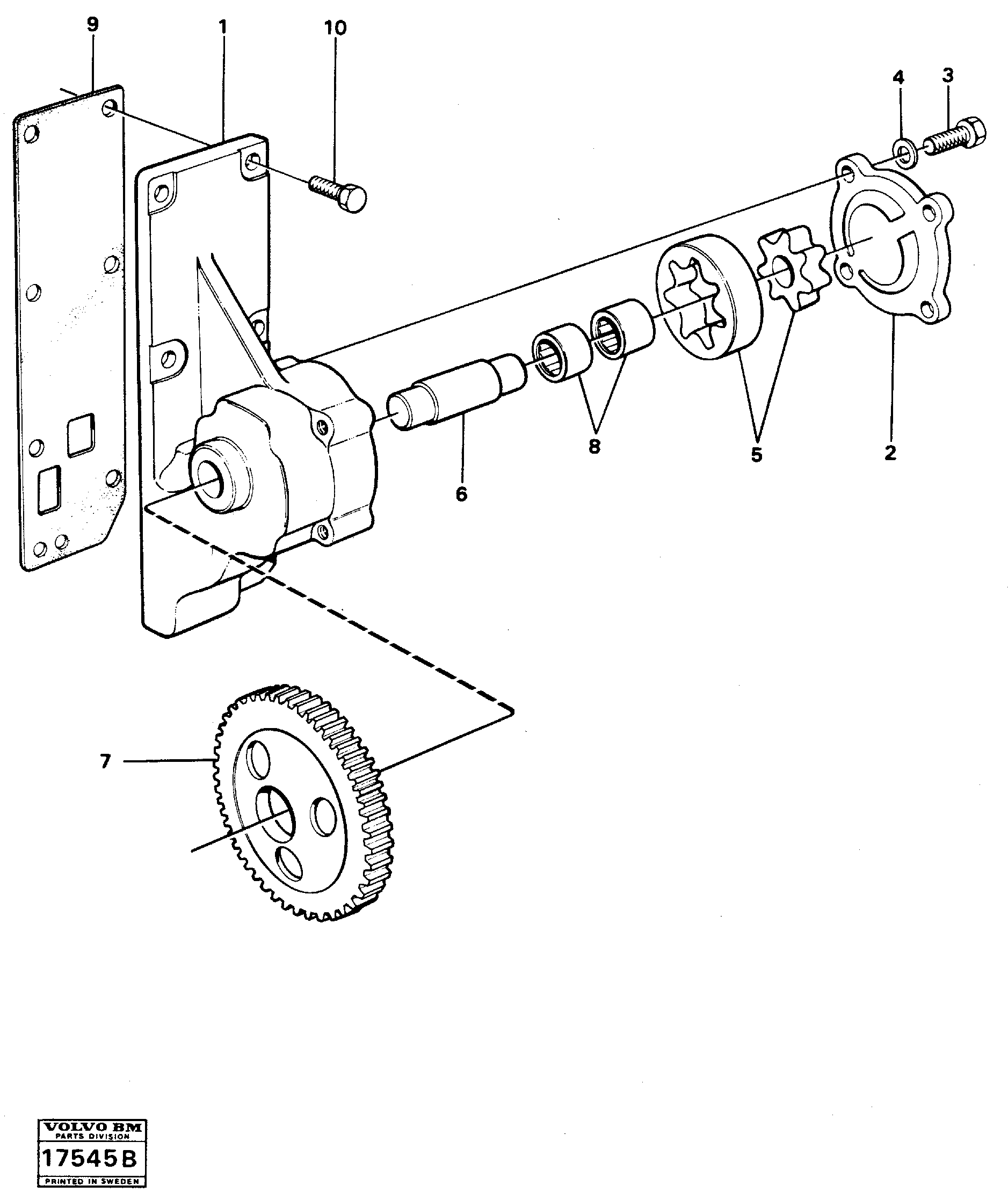 Схема запчастей Volvo L70 - 12689 Charging-oil pump L70 L70 S/N -7400/ -60500 USA