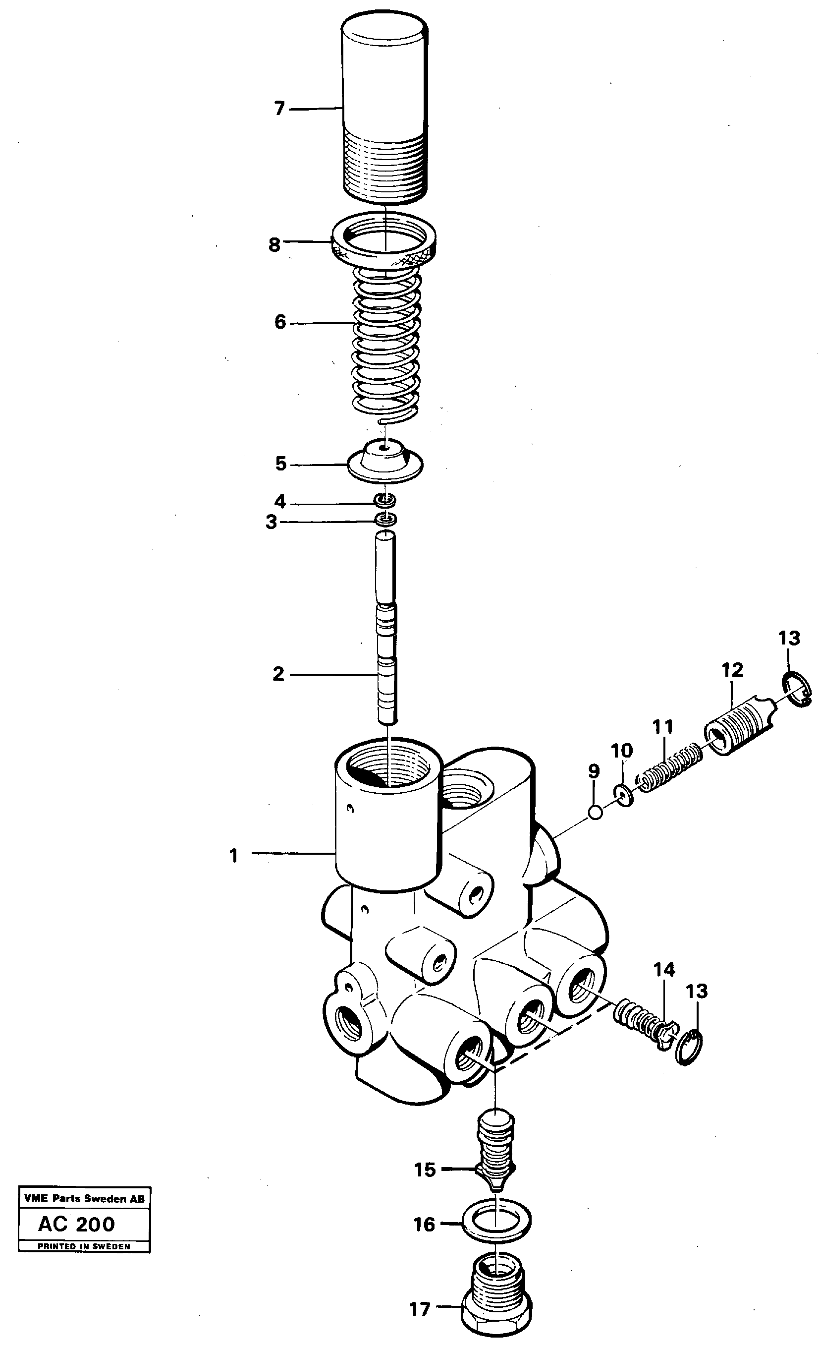 Схема запчастей Volvo L70 - 5075 Valves L70 L70 S/N 7401- / 60501- USA