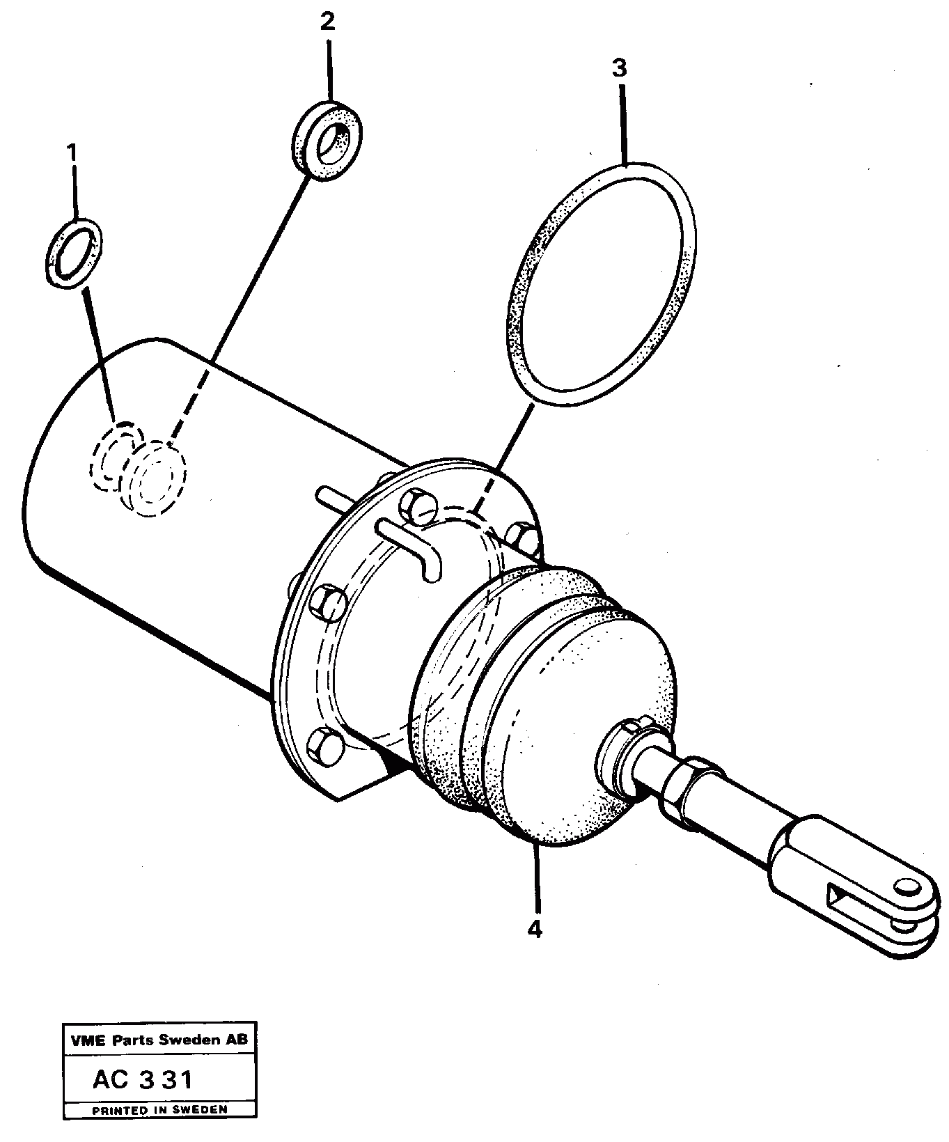 Схема запчастей Volvo L70 - 20021 Spring-brake cylinder L70 L70 S/N 7401- / 60501- USA